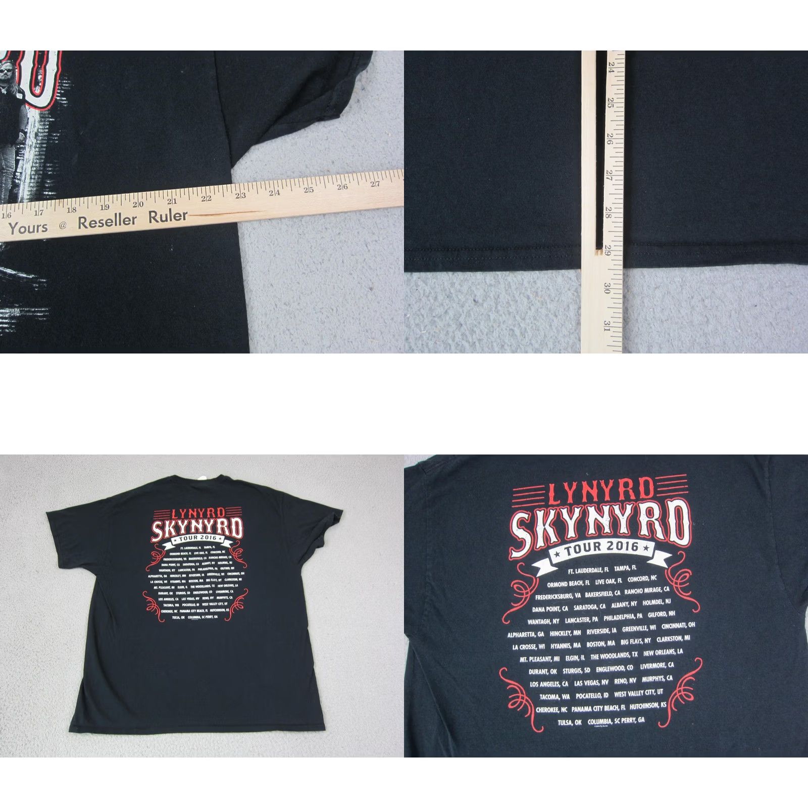 Gildan VINTAGE Lynyrd Skynyrd Shirt Mens XL Black 2016 Concert Tour Y2K Size US XL / EU 56 / 4 - 8 Thumbnail