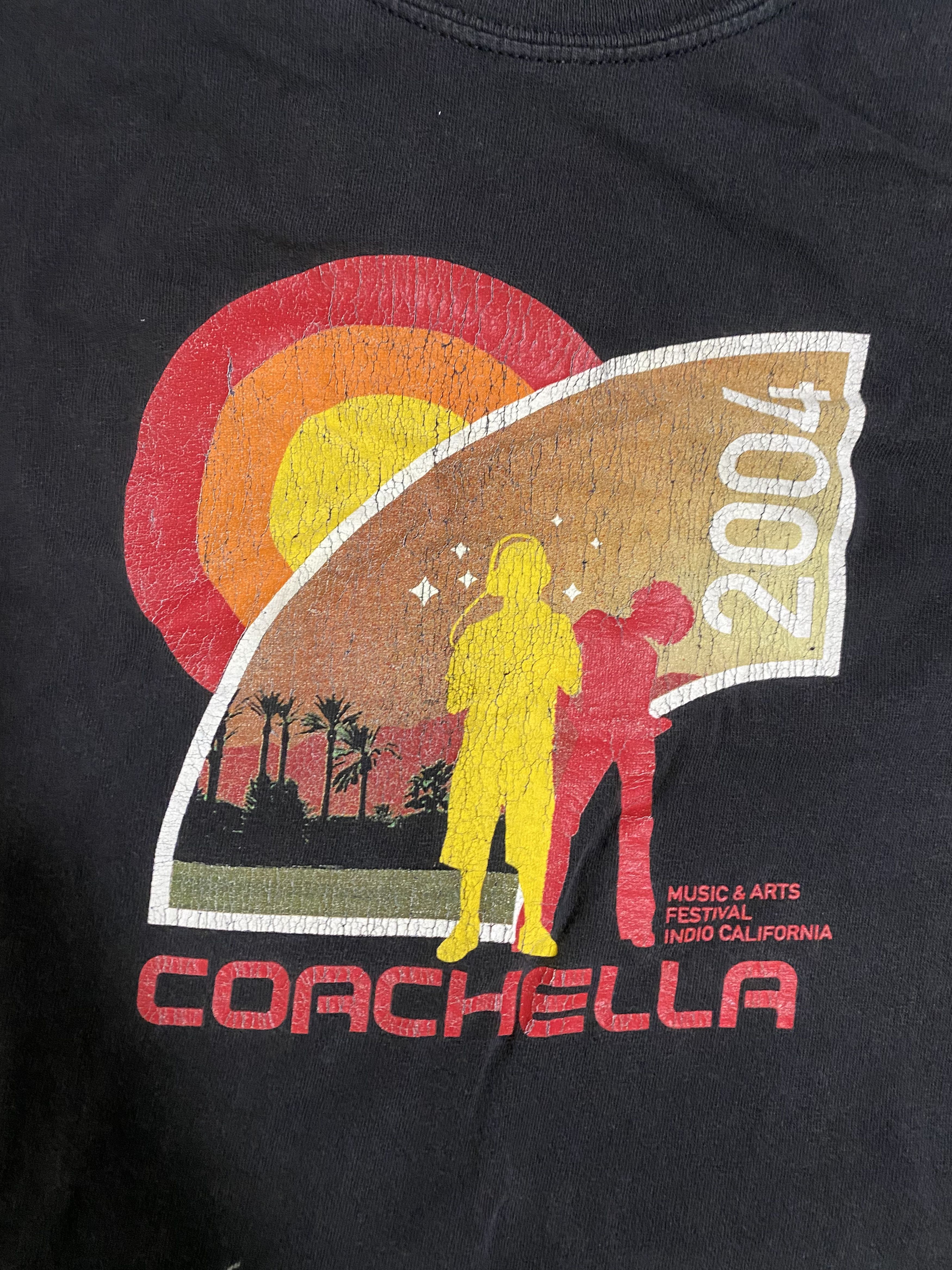 image of Hanes Coachella 2004 T-Shirt in Black, Men's (Size Medium)