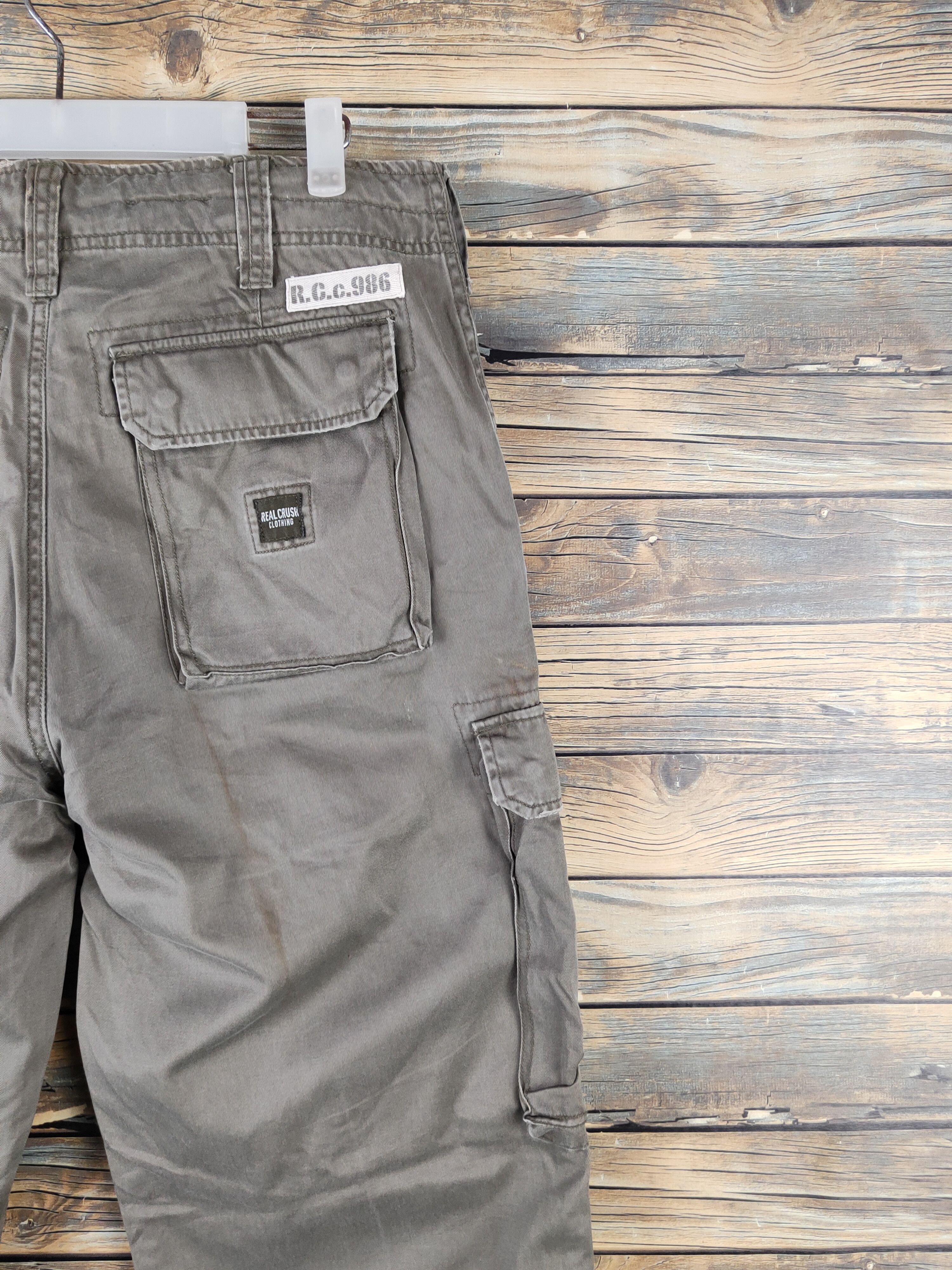 Japanese Brand DL Real Crush Clothing Olive Multipocket Cargo Pants #276 Size US 32 / EU 48 - 12 Thumbnail