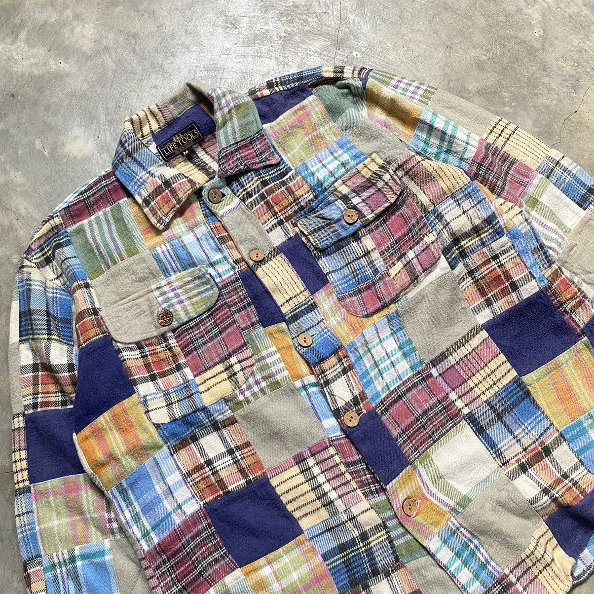 Flannel Vintage Life Tools Needles Style Patchwork flannel shirt Size US L / EU 52-54 / 3 - 2 Thumbnail
