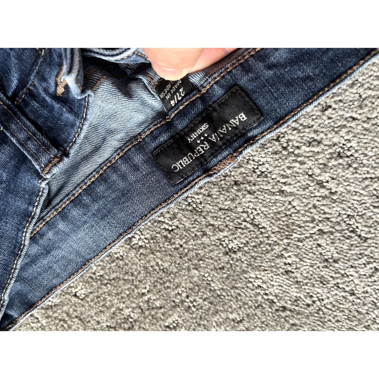 Banana Republic Banana Republic Women's Skinny Jeans 27 Blue Denim Dark Wash Slim Fit Size 27" / US 4 / IT 40 - 5 Thumbnail