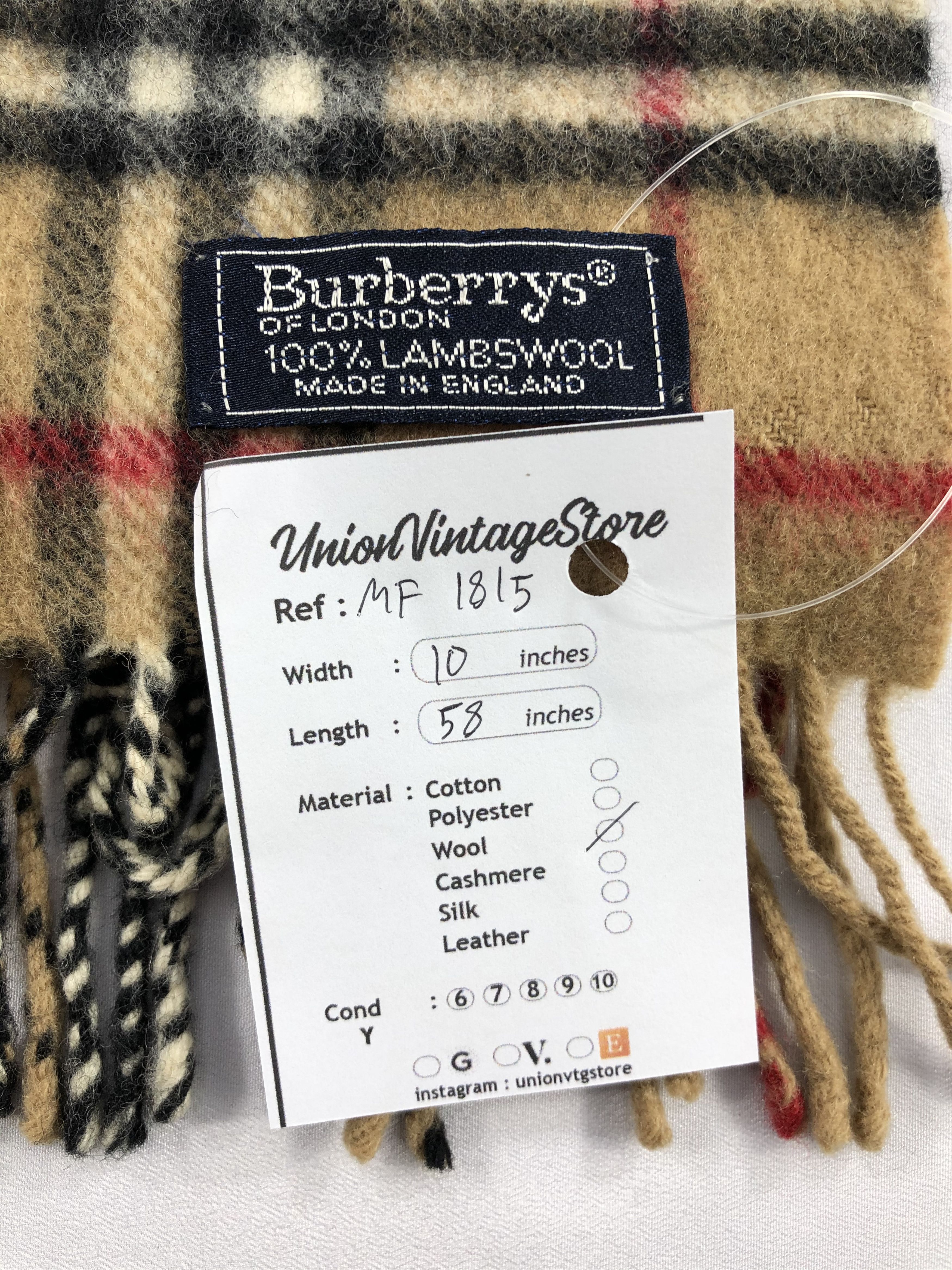 Burberry Vintage Burberry Scarf/Muffler/Neckwear MF1815 Size ONE SIZE - 5 Thumbnail