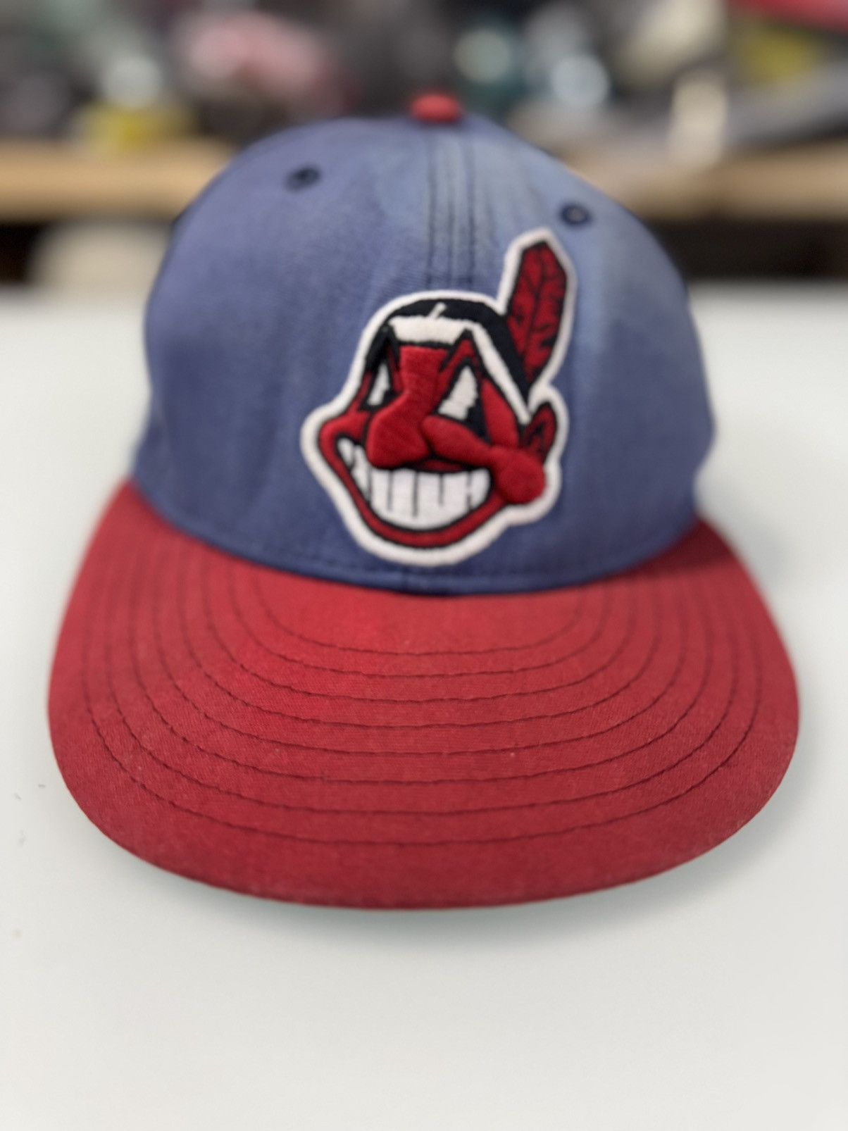 Eric Emanuel × New Era ERIC EMANUEL 1st Release RARE CLEVELAND INDIANS 6 7/8 Size ONE SIZE - 1 Thumbnail