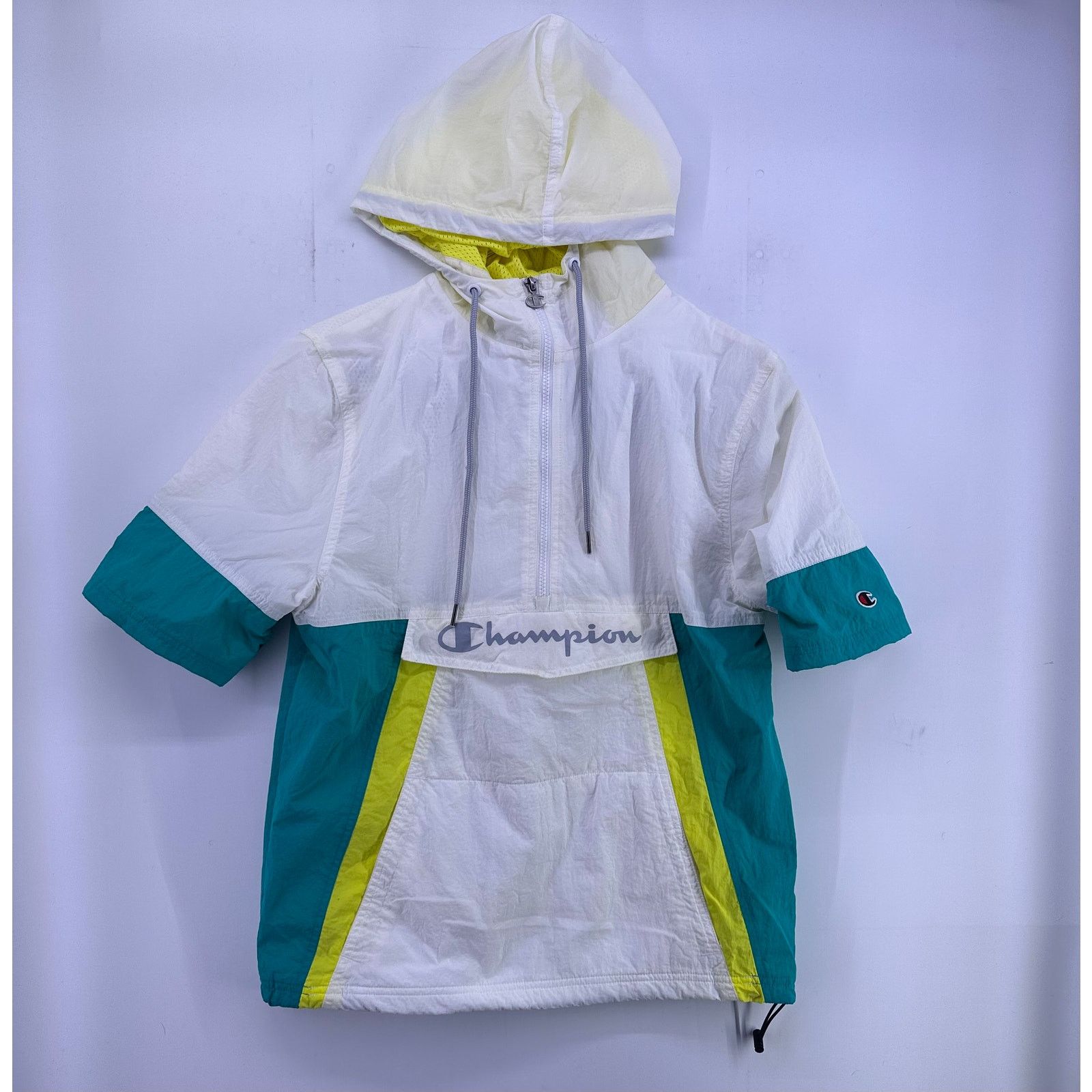 Champion Champion Men's White Hooded Sports Jacket Short Sleeve SizeS Size US S / EU 44-46 / 1 - 1 Thumbnail