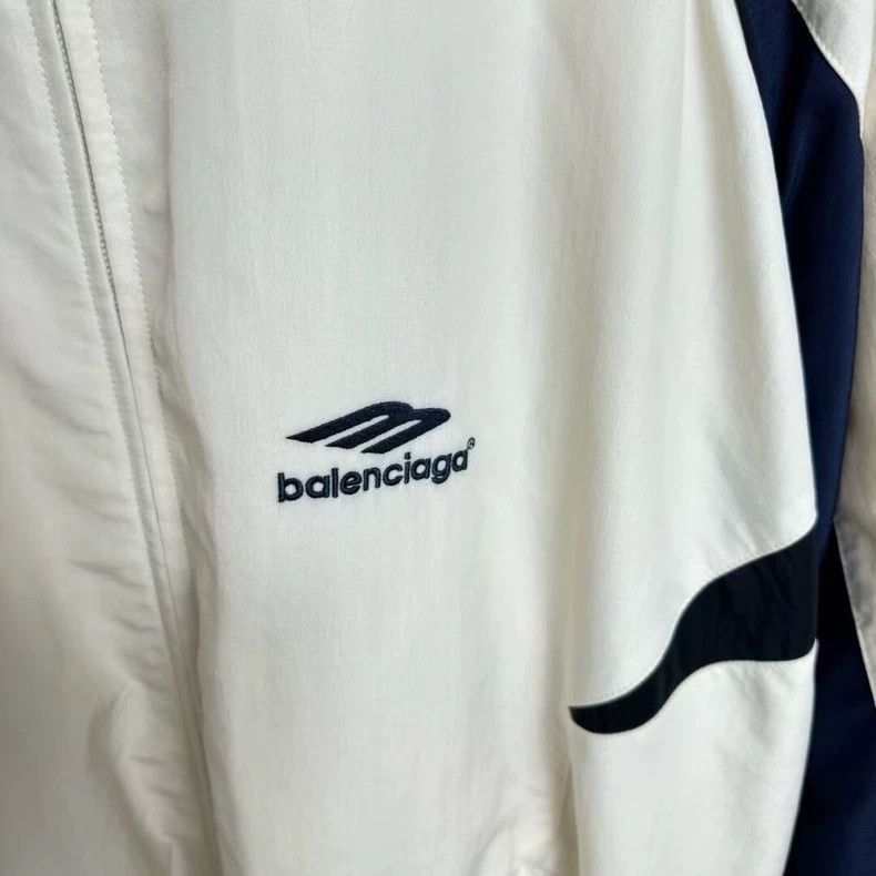 Balenciaga balenciaga white color block jacket Size US L / EU 52-54 / 3 - 3 Thumbnail