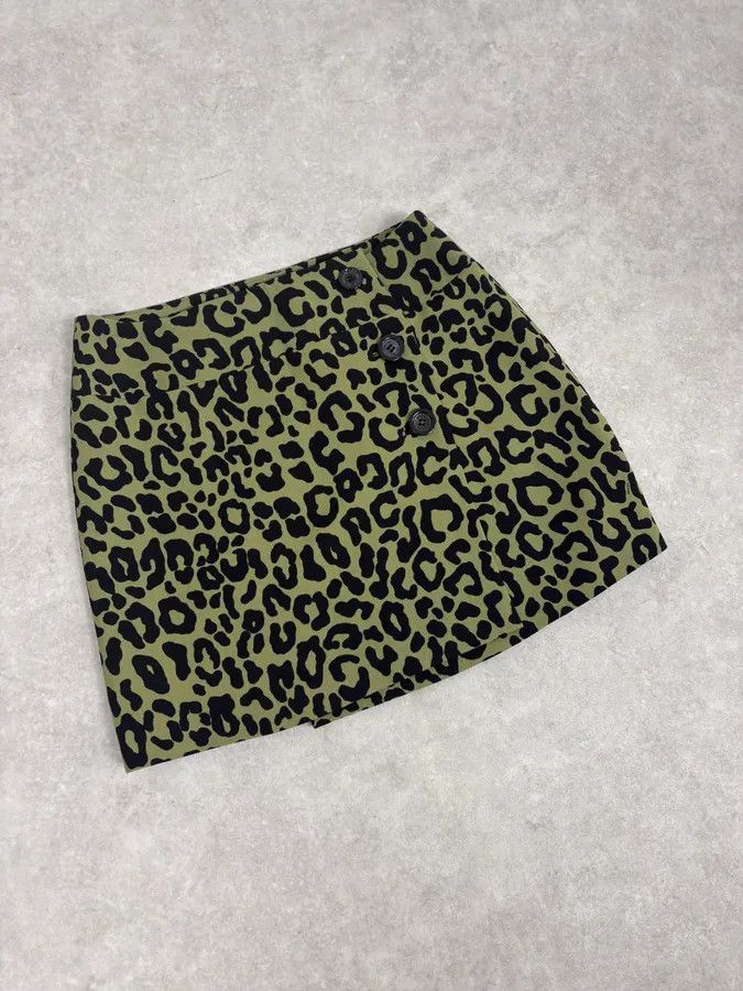 Prada SS2012 Prada Green & Black Leopard Skirt Size 28" / US 6 / IT 42 - 5 Thumbnail