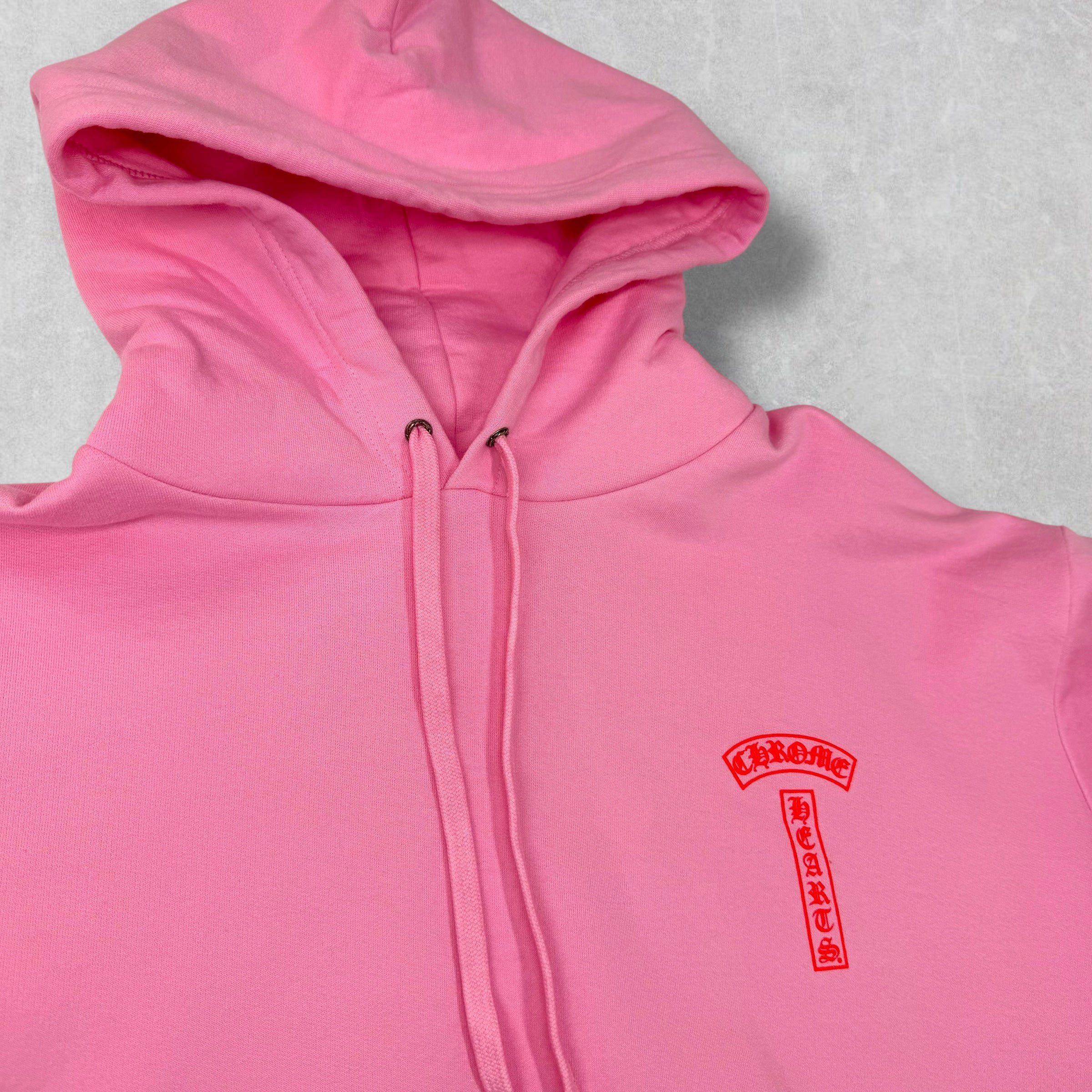 Chrome Hearts Chrome Hearts Red T-bar Logo Hoodie Pink XXL Size US XXL / EU 58 / 5 - 3 Thumbnail