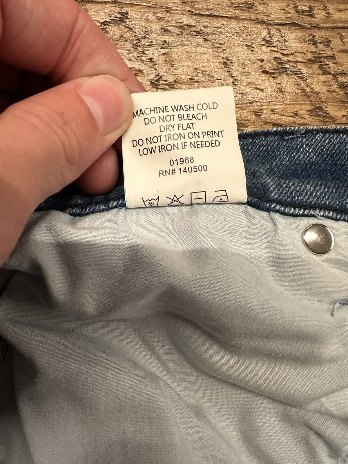 Rta Rta Small Spell White Splatter Blue Denim Jeans Size 33 NEW Size US 33 - 6 Thumbnail