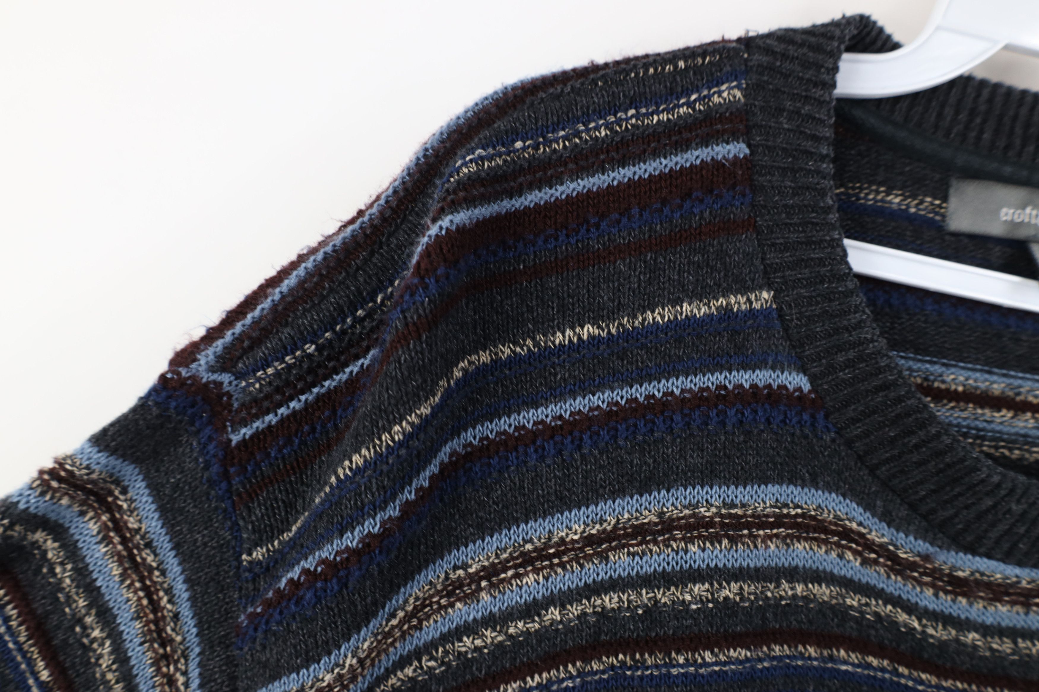 Vintage Vintage 90s Coogi Style Striped Knit Crewneck Sweater Size US XL / EU 56 / 4 - 6 Thumbnail