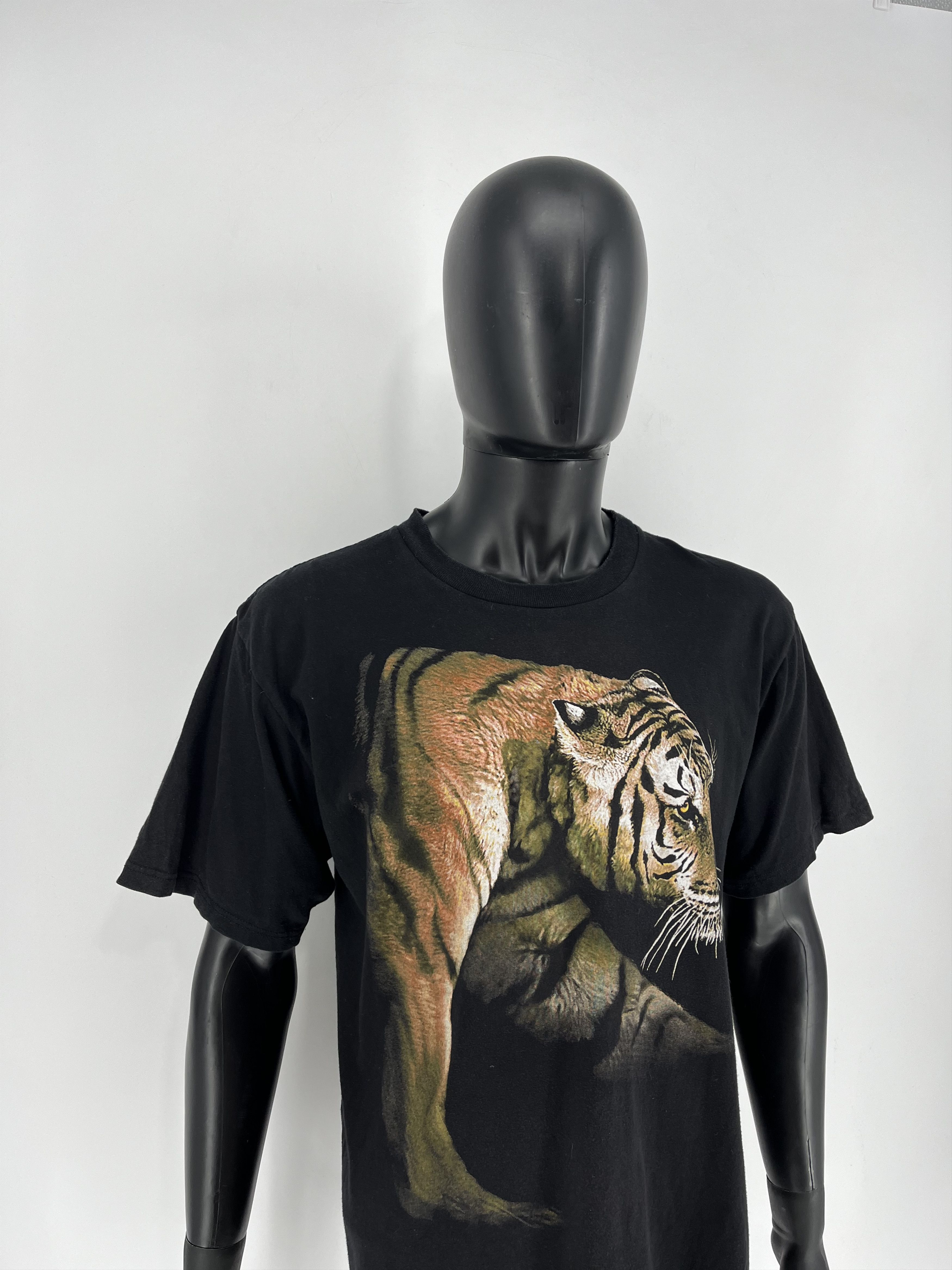 Vintage Vintage Y2K 90s Tiger Face Boxy Graphic Tee Size US XL / EU 56 / 4 - 3 Thumbnail