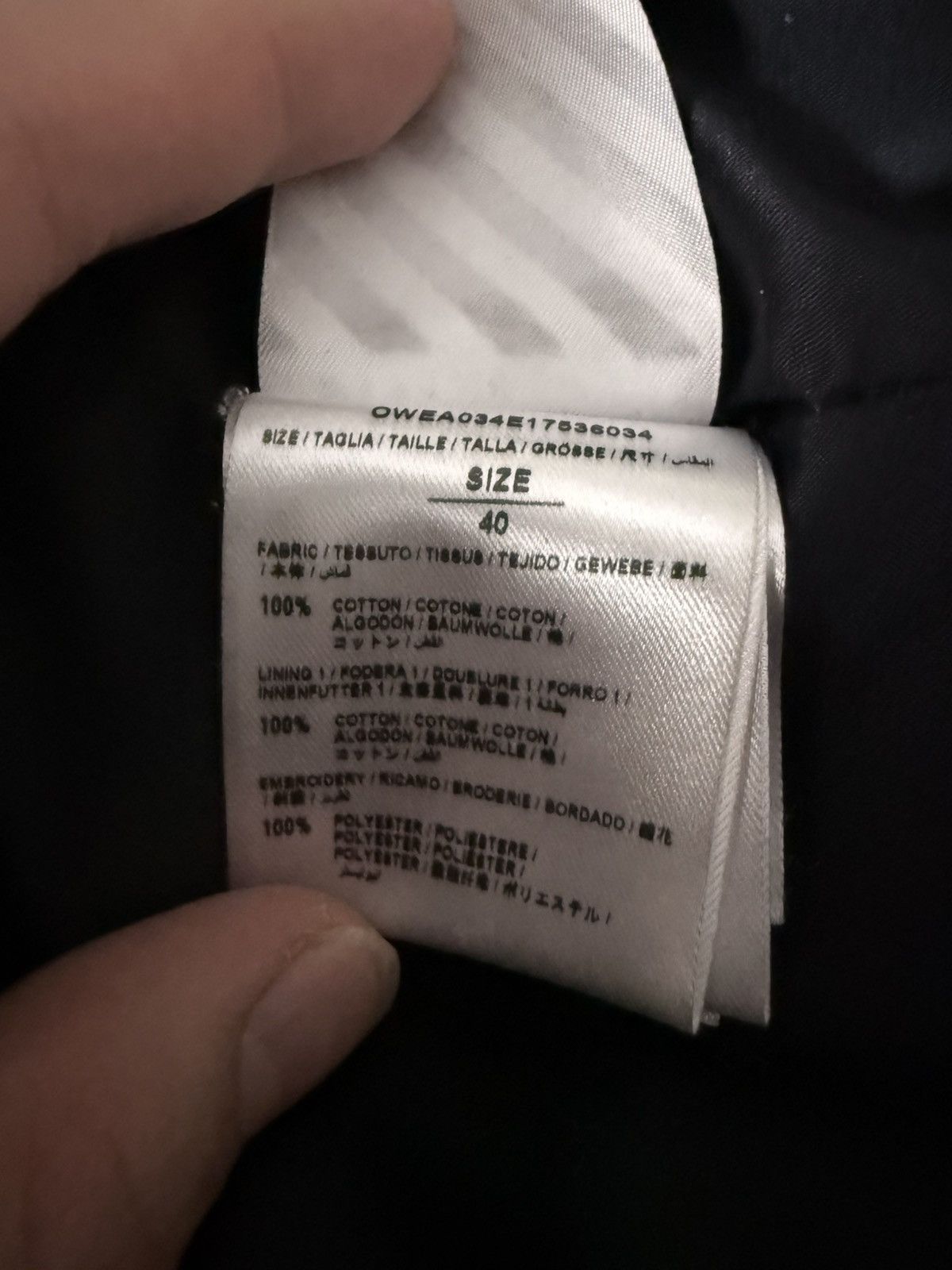 Off-White OFF WHITE Black Wool Corduroy Varsity Jacket Size US XXS / EU 40 - 8 Thumbnail