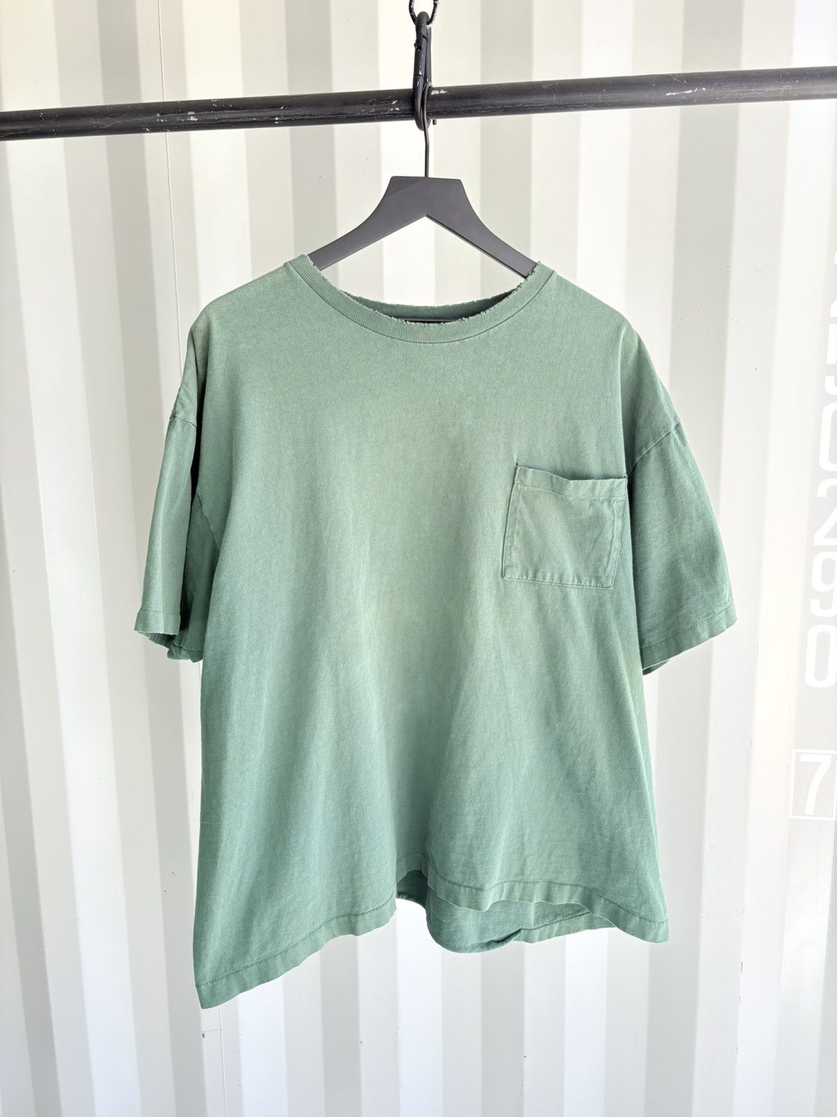 Vintage Vintage Blank Boxy Pocket Shirt Faded Distressed GRUNGE Size US XXL / EU 58 / 5 - 1 Thumbnail