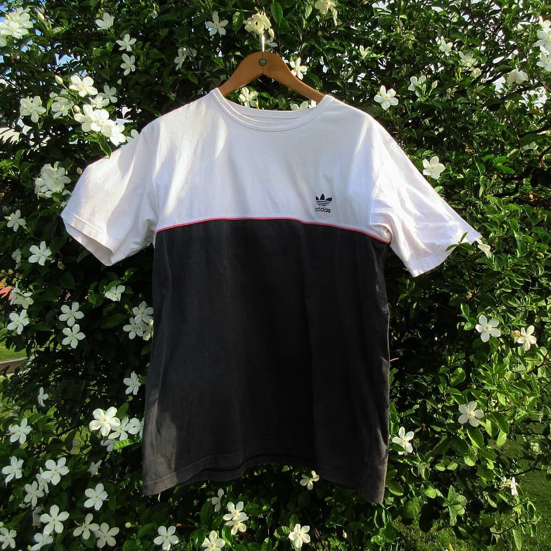 Adidas Adidas Originals Iconic T Shirt Big Logo backprint Two Tone Size US L / EU 52-54 / 3 - 9 Thumbnail