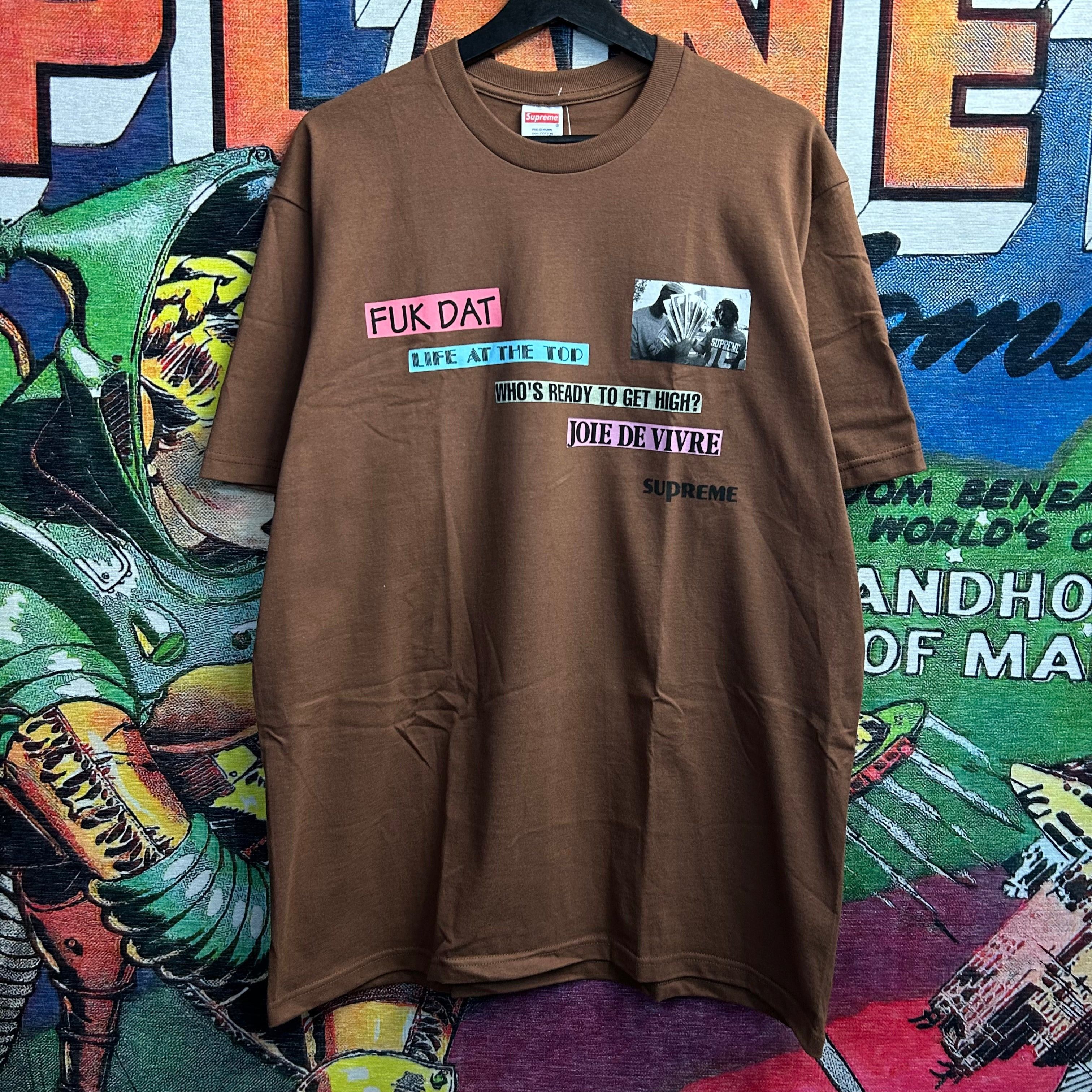 image of Brand New Supreme Joe De Vivre Tee Size Large in Brown, Men's