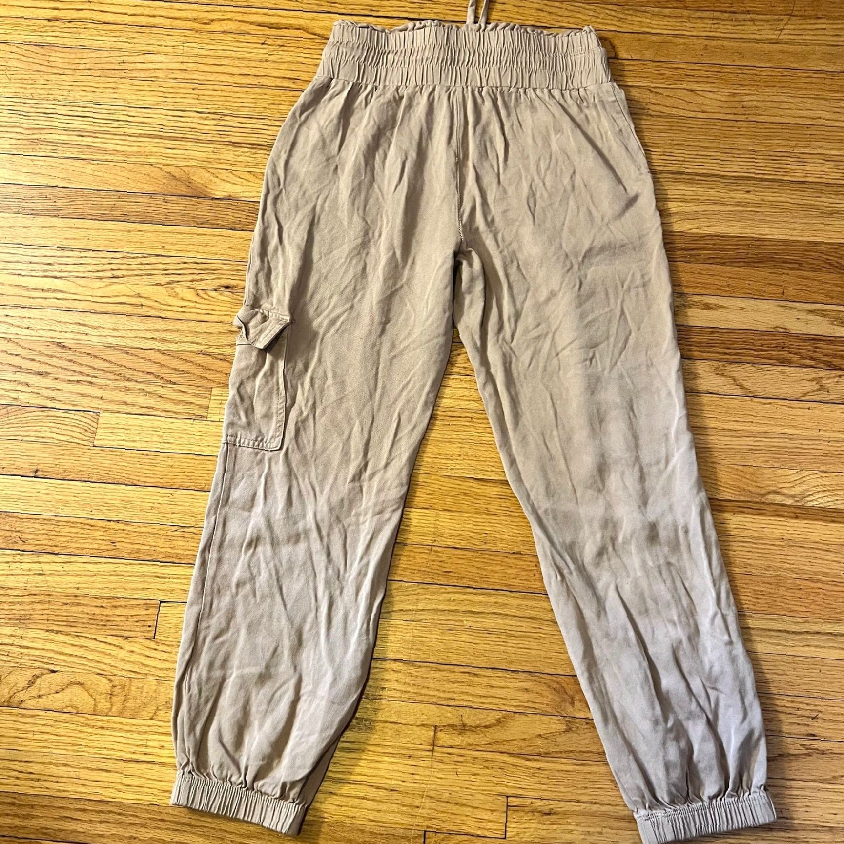 Juicy Couture Juicy Couture Pants Womens Small Beige Tan Jogger Cargo Ankle S Regular Cream Women Size 28" / US 6 / IT 42 - 3 Thumbnail