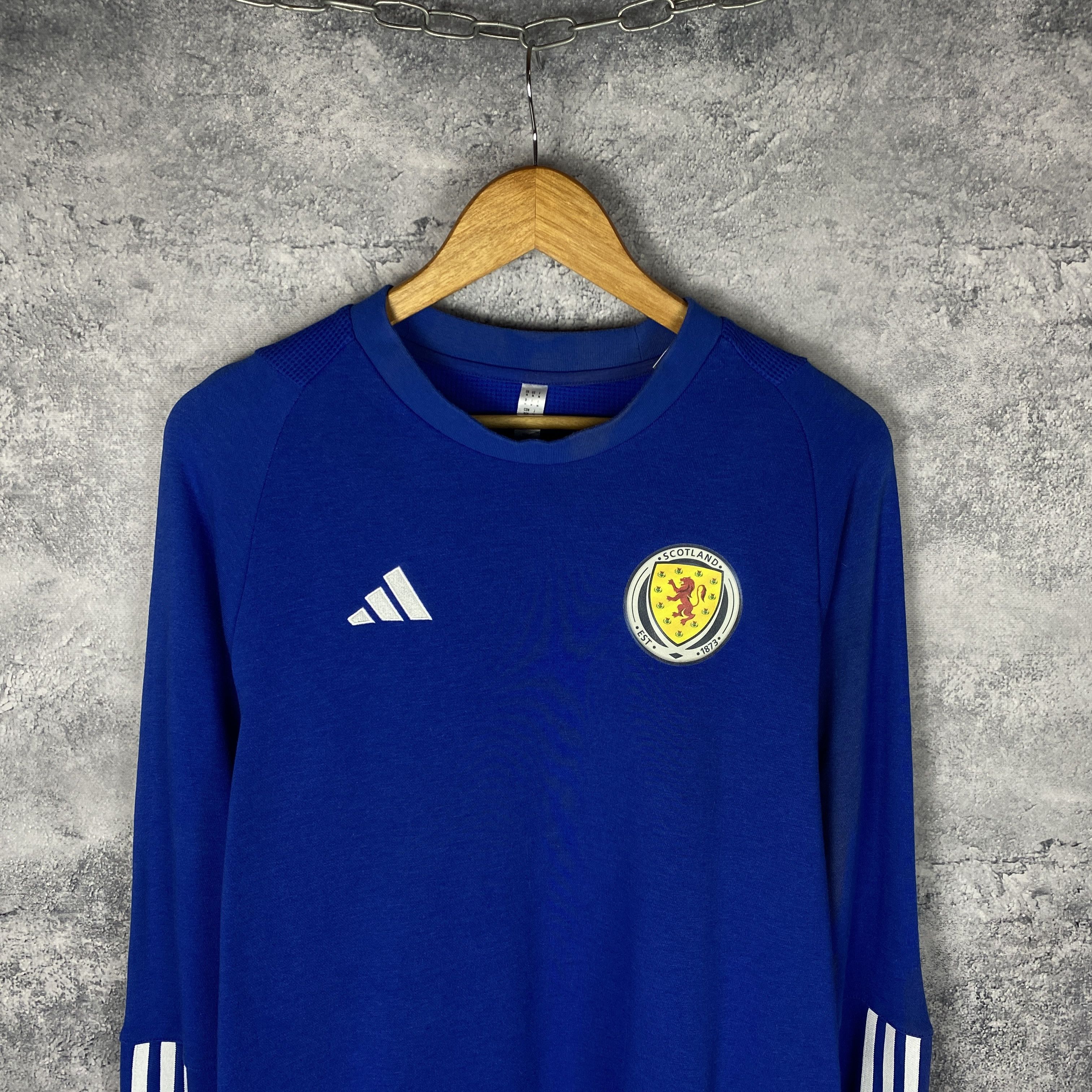 Adidas Adidas Scotland Sweatshirt Men's Size M Blue Long Sleeve Size US M / EU 48-50 / 2 - 2 Thumbnail