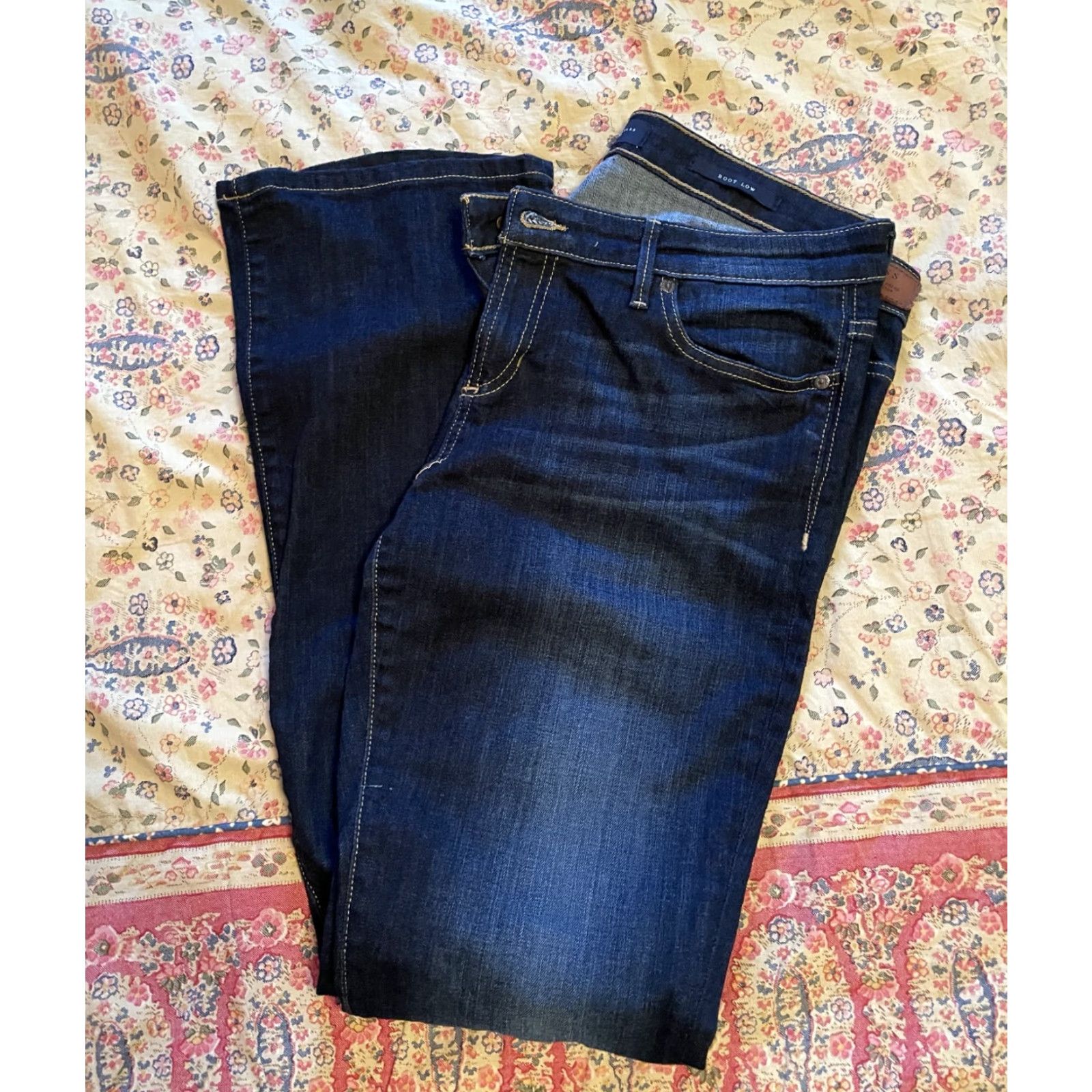 Guess GUESS Jeans Womens 31 Blue Dark Rinse Boot Cut Mid Rise Denim Stretch Jeans Womens Size 24" / US 00 / IT 34 - 5 Thumbnail