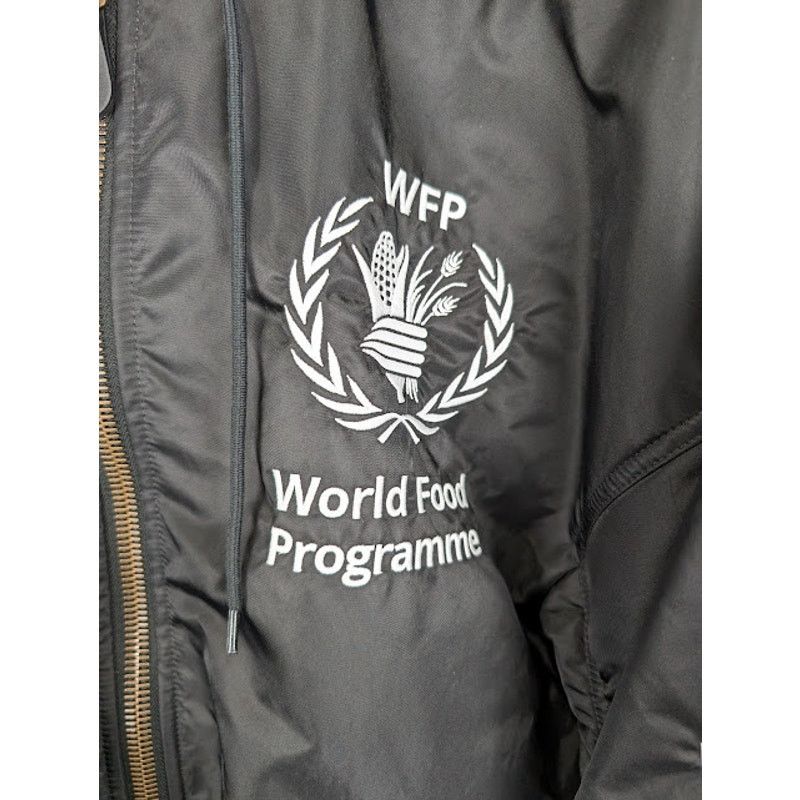 Balenciaga o1rshd1 World Food Program Hooded Nylon Bomber in Black Size US XL / EU 56 / 4 - 4 Thumbnail