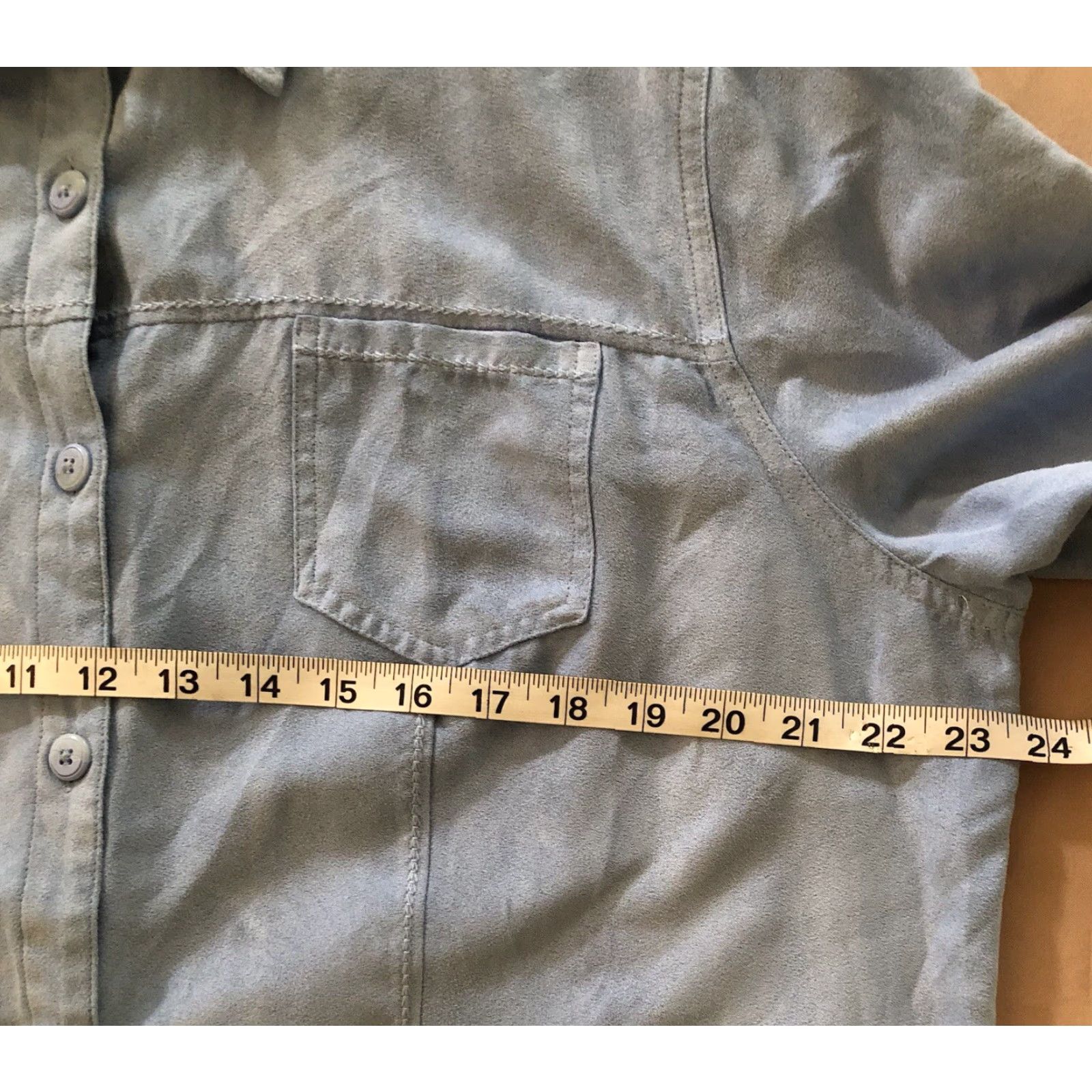 Croft & Barrow Croft Barrow Button-Up Shacket Top XL Blue Pockets Croft & Barrow Shacket/Blue/XL/Buttons/Tops Women Size XL / US 12-14 / IT 48-50 - 5 Thumbnail
