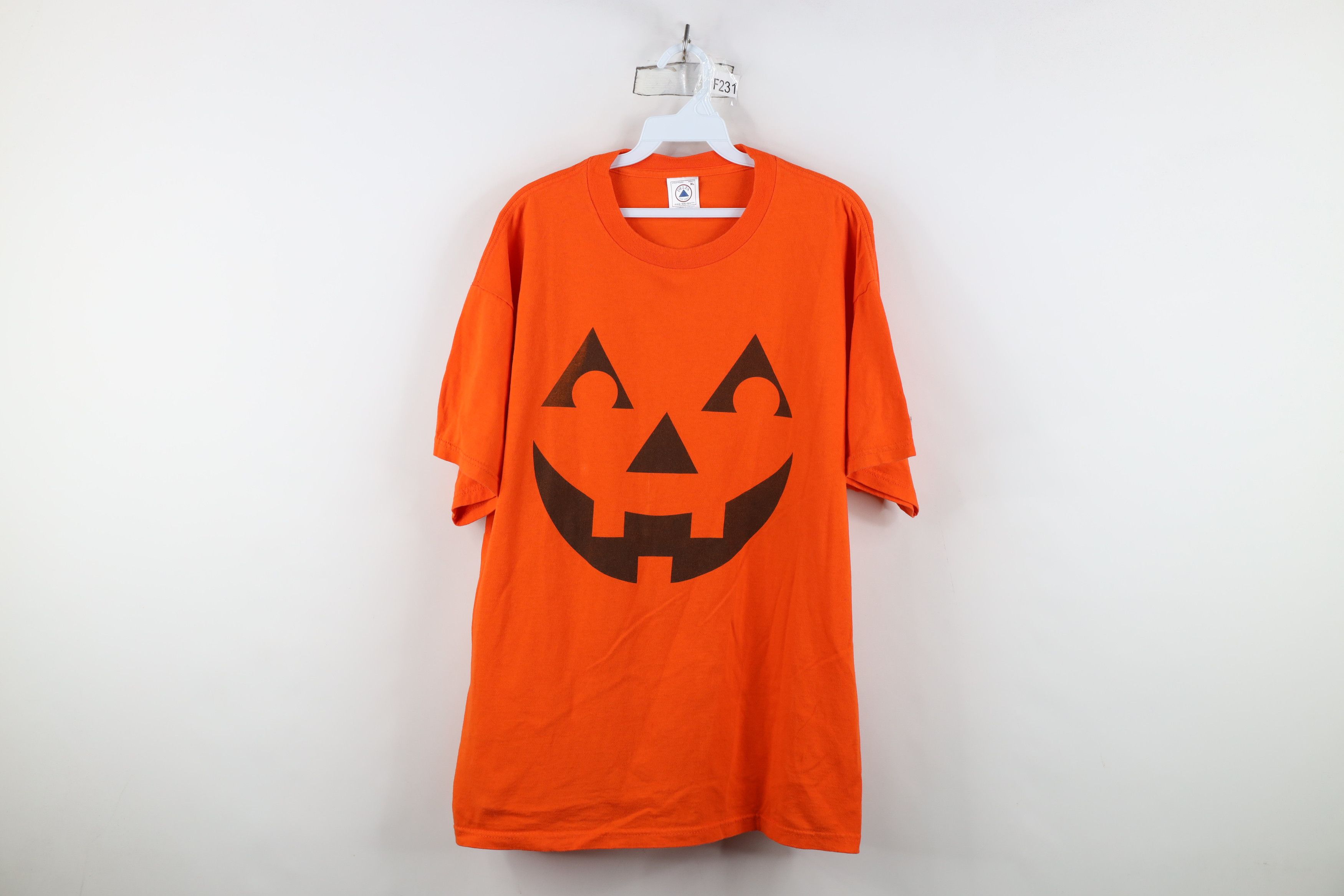 Vintage Vintage 90s Streetwear Pumpkin Face Short Sleeve T-Shirt Size US XL / EU 56 / 4 - 1 Thumbnail