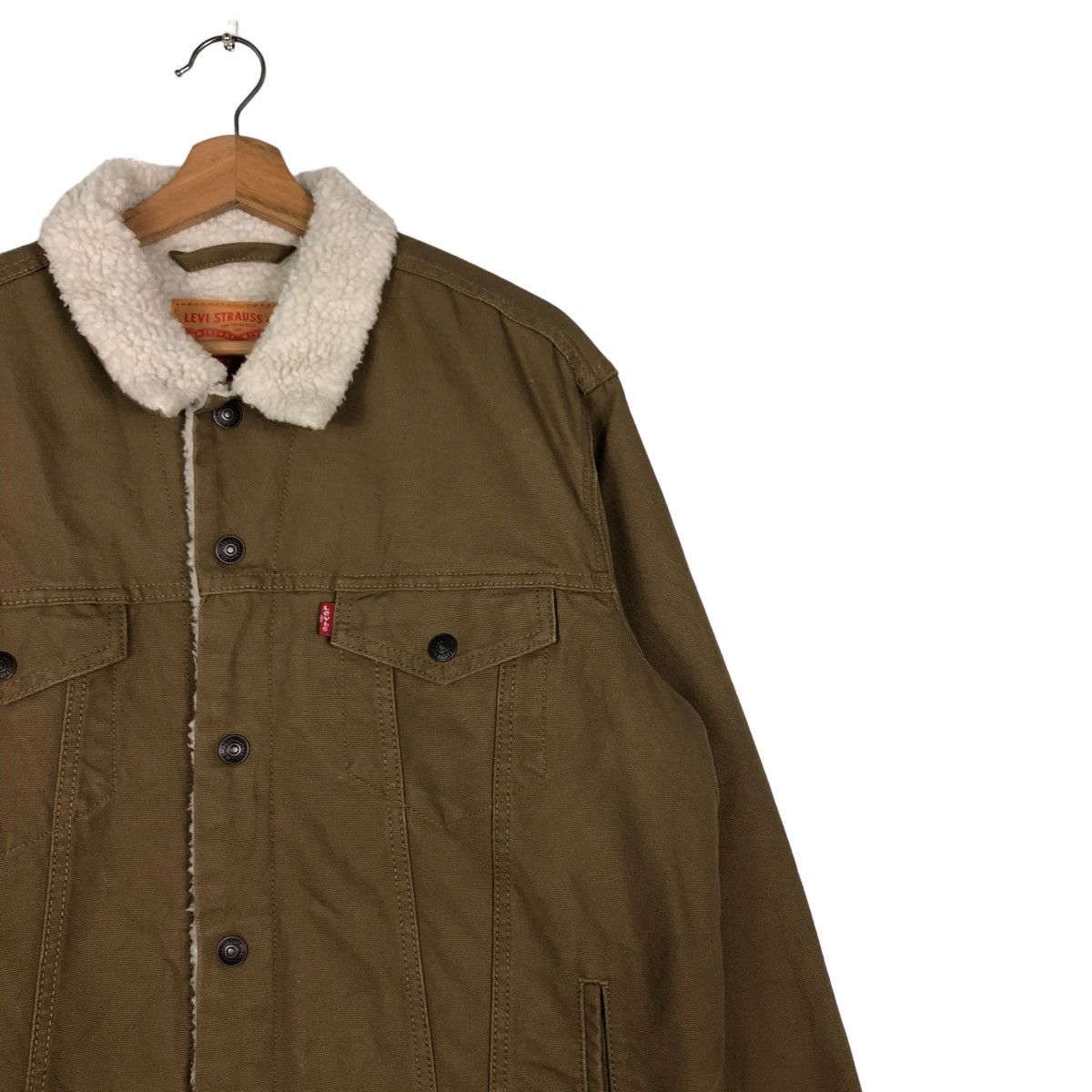 Levi's 🔥VINTAGE BIKER JACKET SHERPA LINING LEVI’S MULTI POCKETS Size US M / EU 48-50 / 2 - 6 Thumbnail