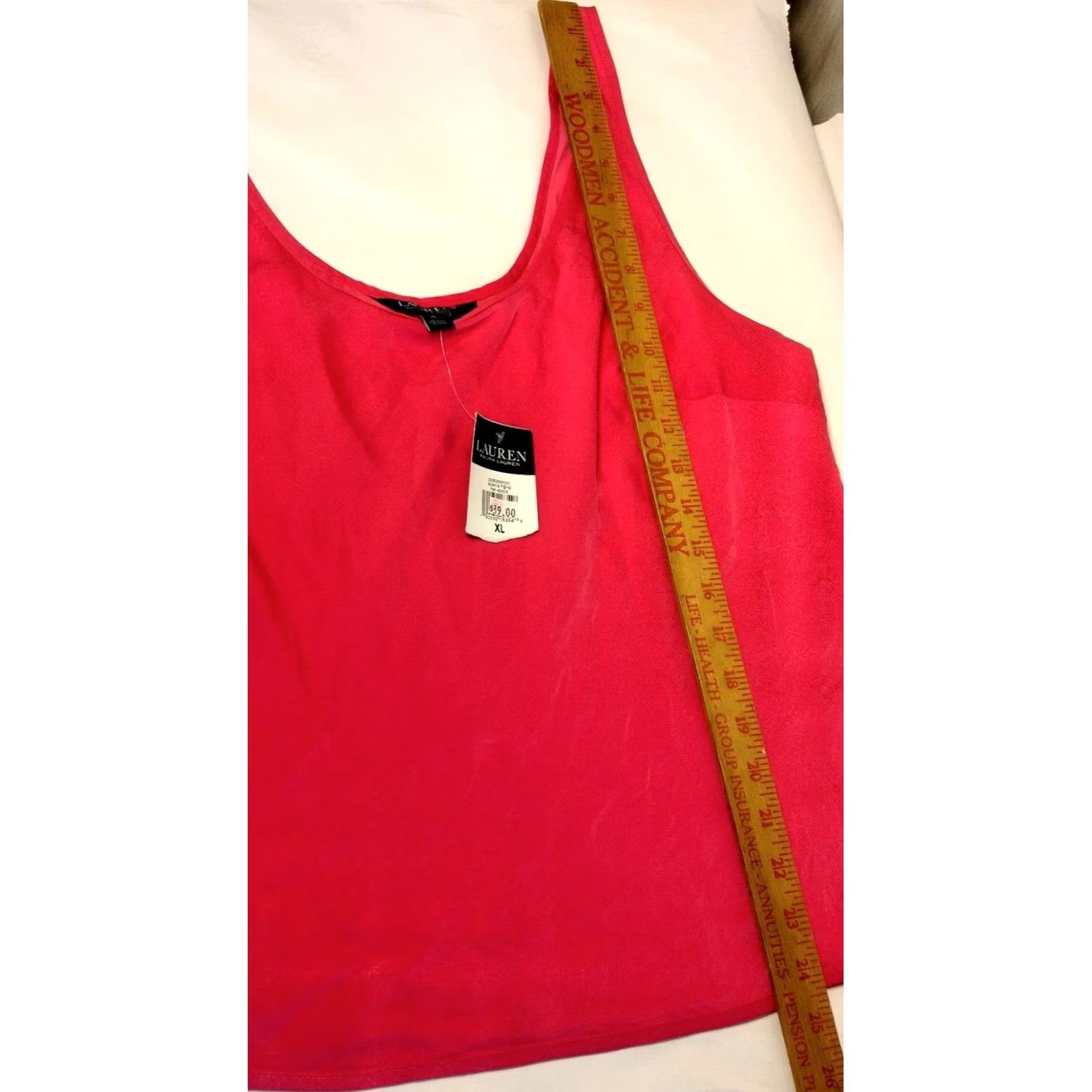 Ralph Lauren Lauren Ralph Lauren Tank Shirt Women XL Pink Hibiscus Lightweight Sleeveless Cami Top Size XL / US 12-14 / IT 48-50 - 4 Thumbnail