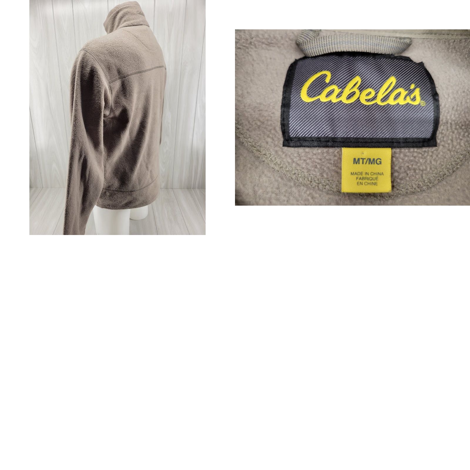 Vintage VINTAGE Cabela's MENS Jacket ZIP UP Fleece Olive Green Medium Size US M / EU 48-50 / 2 - 8 Thumbnail