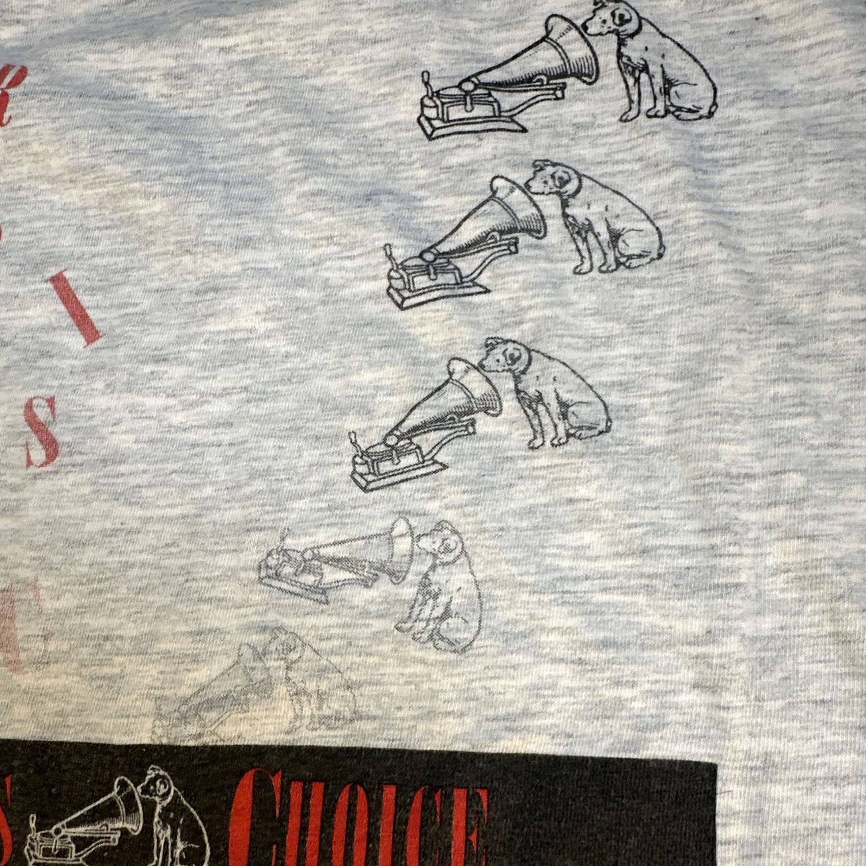 Asics VINTAGE 90s RCA Victor Nipper’s Choice T-Shirt XL Global Basics Promo Tee Mens Gray Size US XL / EU 56 / 4 - 6 Thumbnail