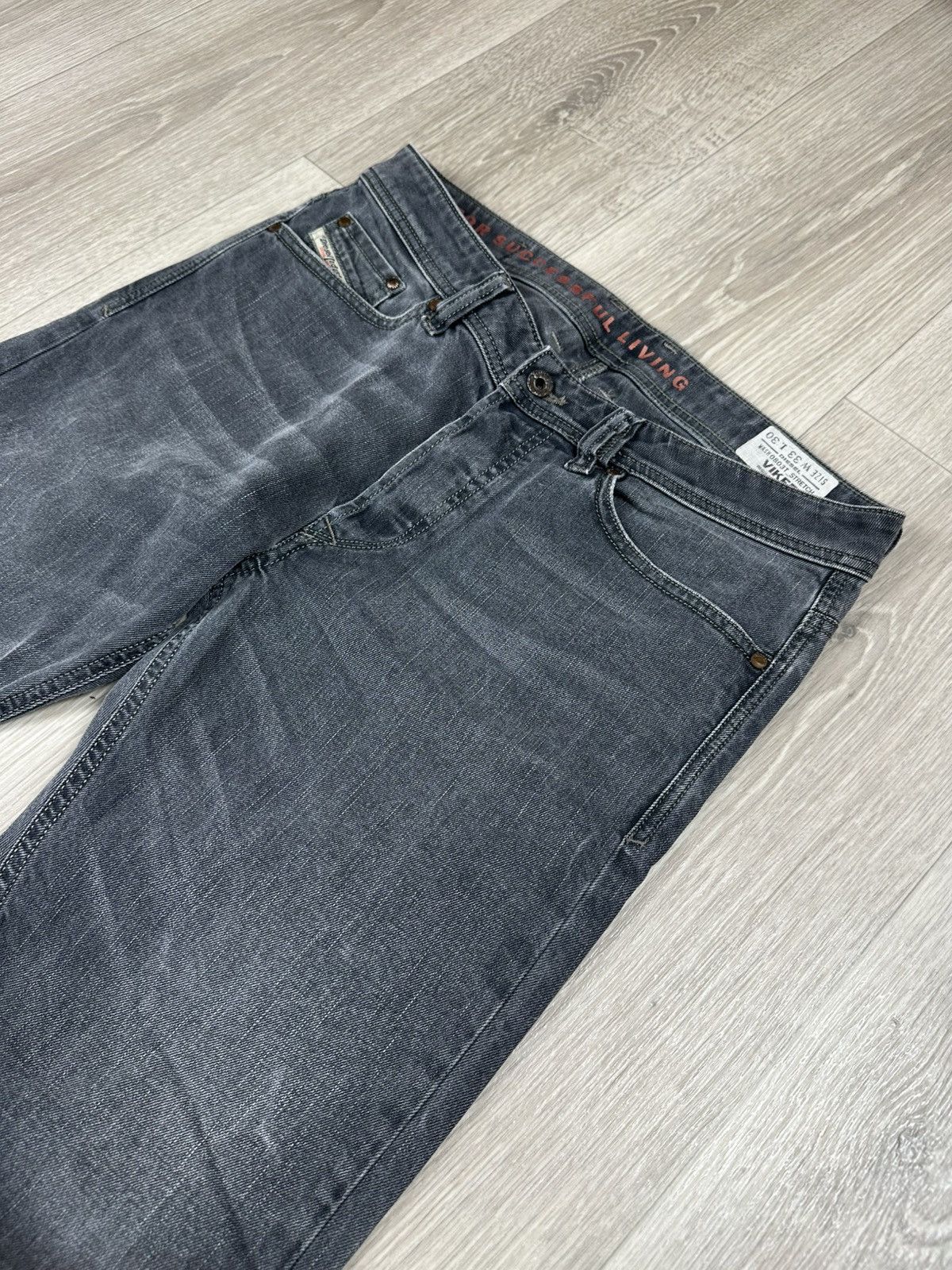 Diesel Vintage Diesel Denim Gray Jeans Size 33 Size US 33 - 3 Thumbnail