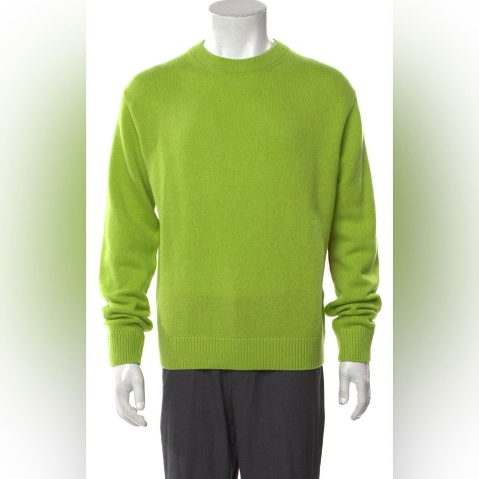 Caterpillar The Elder Statesman Pistachio Cashmere Sweater NWT Size US XL / EU 56 / 4 - 1 Thumbnail