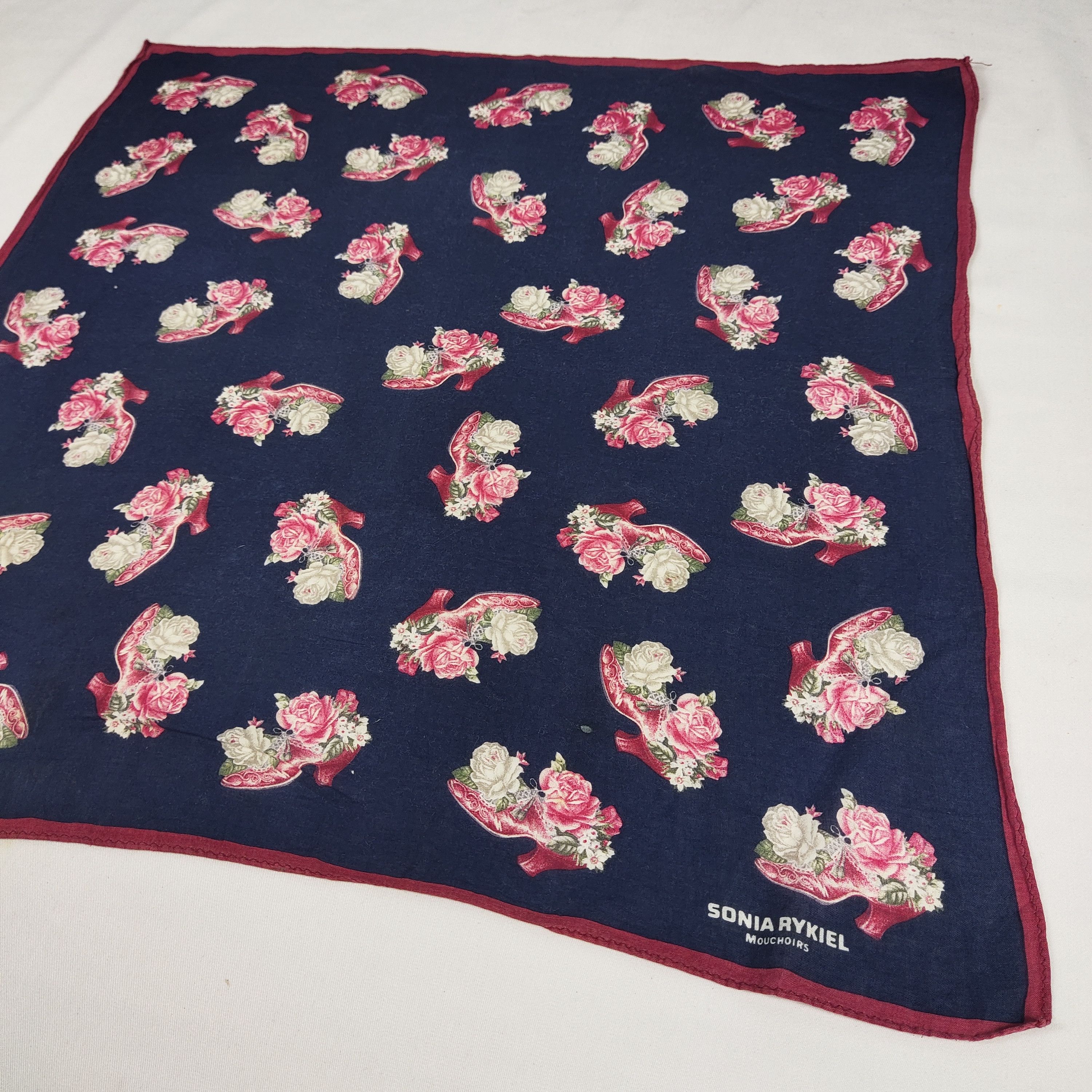 Sonia Rykiel × Vintage Sonia Rykiel Handkerchief / Neckerchief / Bandana FZ303 Size ONE SIZE - 4 Thumbnail