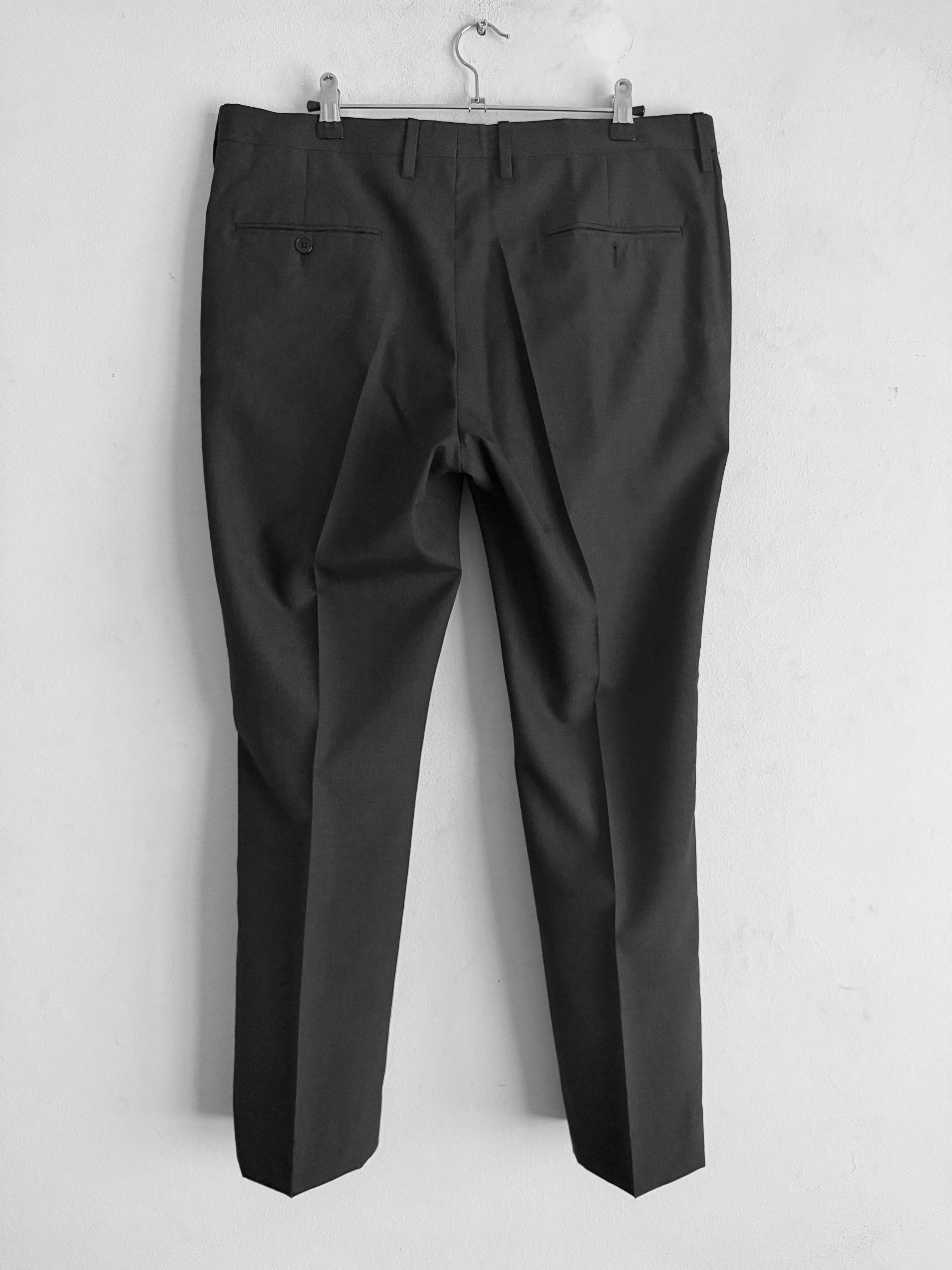 Hedi Slimane × Saint Laurent Paris Hedi Slimane Charcoal Wool Trousers Size US 34 / EU 50 - 3 Thumbnail