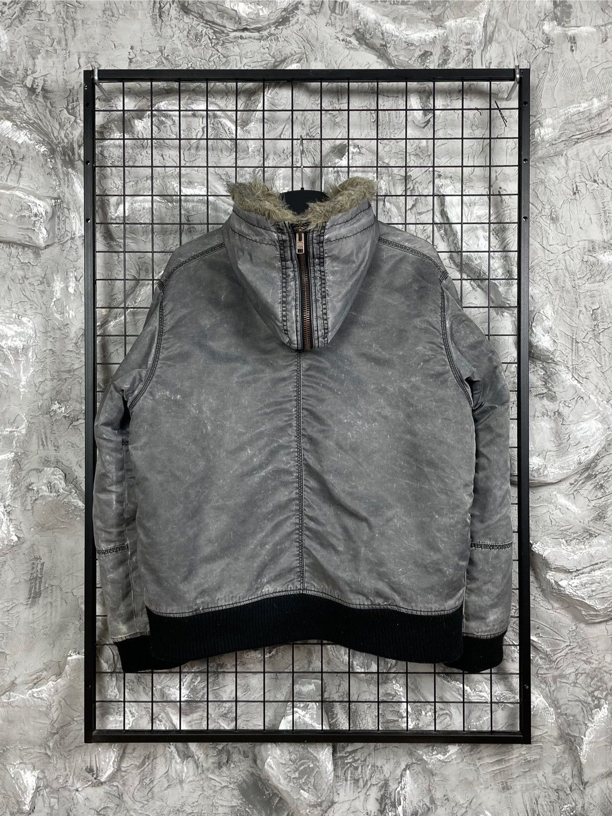 River Island Vintage Fade Fur Jacket Y2K If Six Was Nine LGB Archive Vibe Size US L / EU 52-54 / 3 - 4 Thumbnail