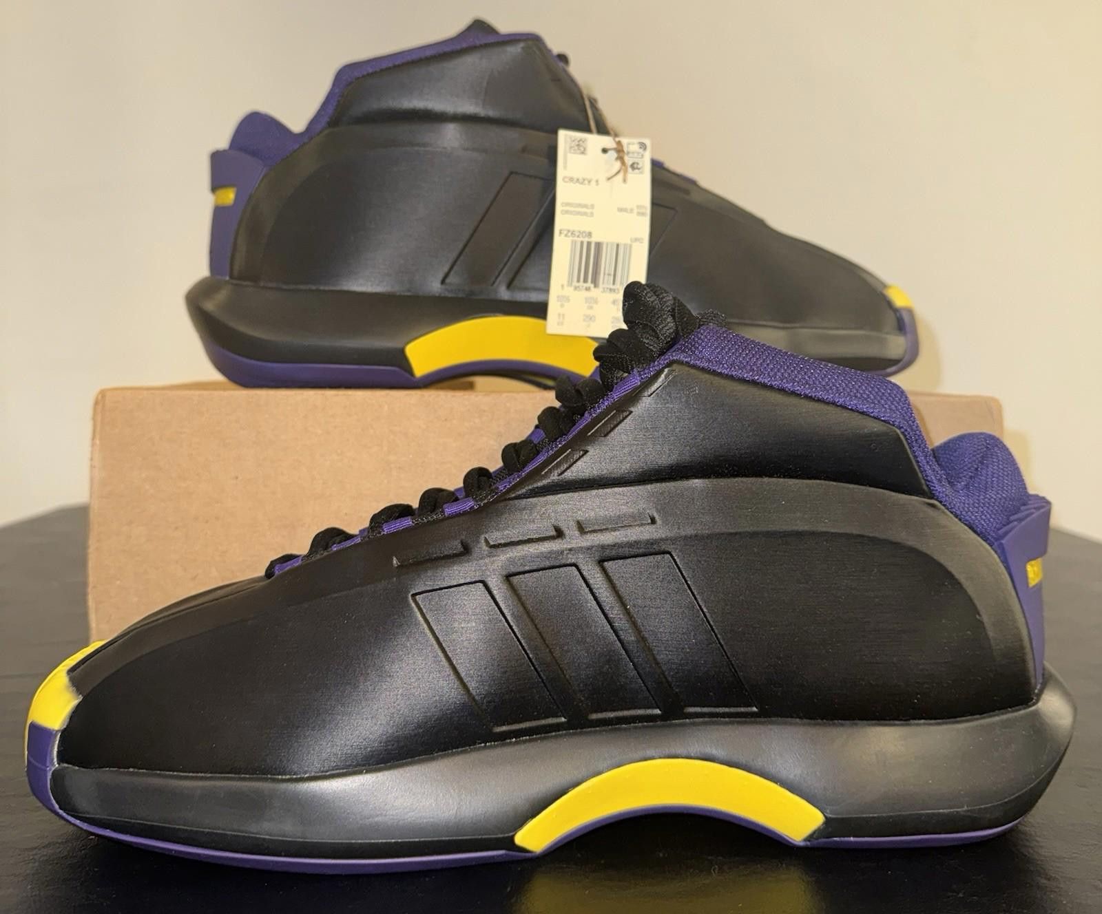 Adidas Adidas Crazy 1 Lakers Away 2023 Size 11 Mens Purple Black Size US 11 / EU 44 - 3 Thumbnail