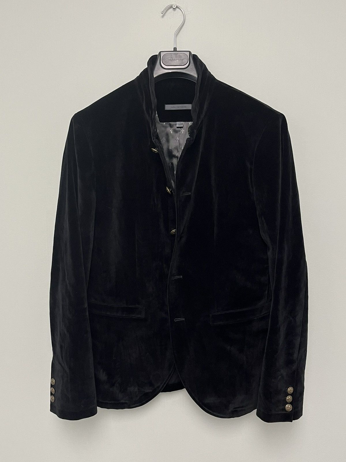 John Varvatos Crushed velvet jacket. Black. 50 Size US M / EU 48-50 / 2 - 1 Thumbnail