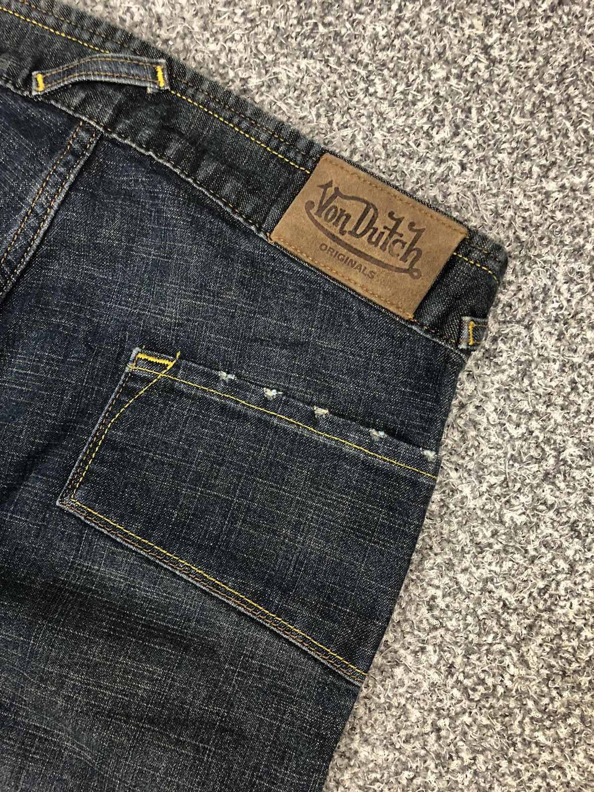 Japanese Brand × Vintage × Von Dutch Vintage Kustommade Von Dutch Flare Jeans Size 30" / US 8 / IT 44 - 15 Thumbnail