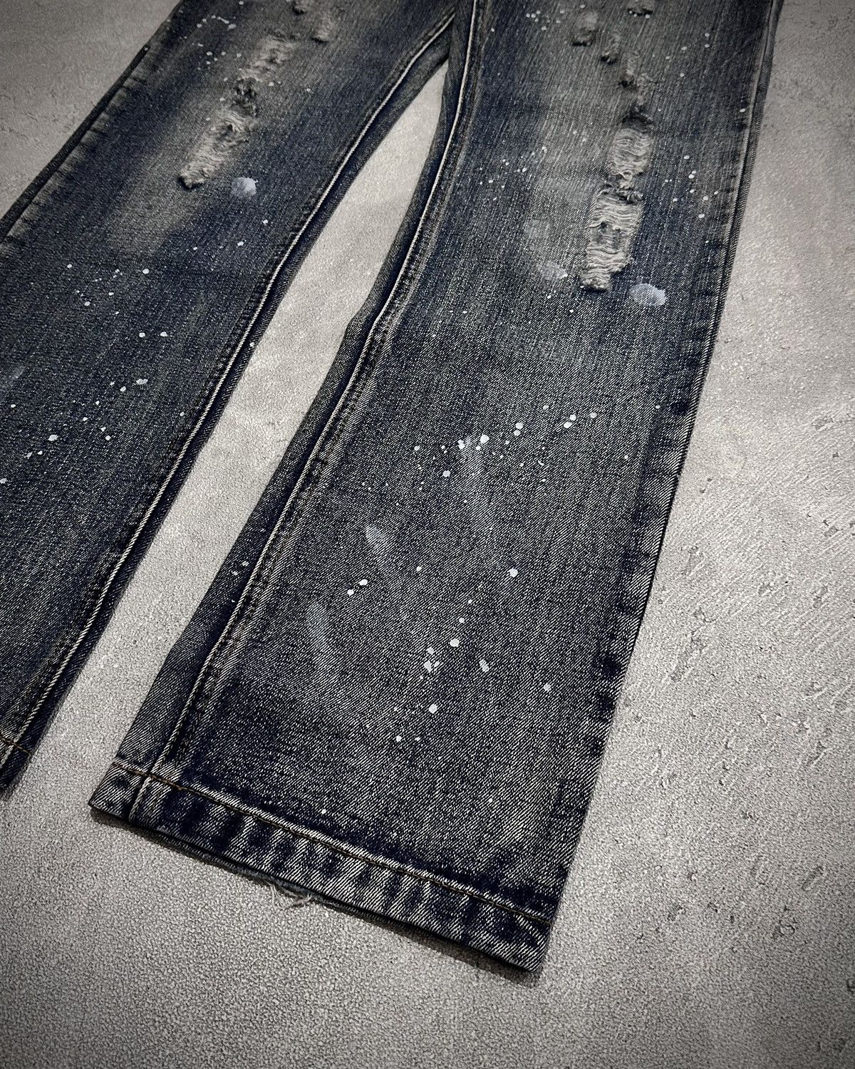 Japanese Brand Y2k Breath Mint Double Waist Distressed Jeans Lgb Ifsix Size US 30 / EU 46 - 3 Thumbnail