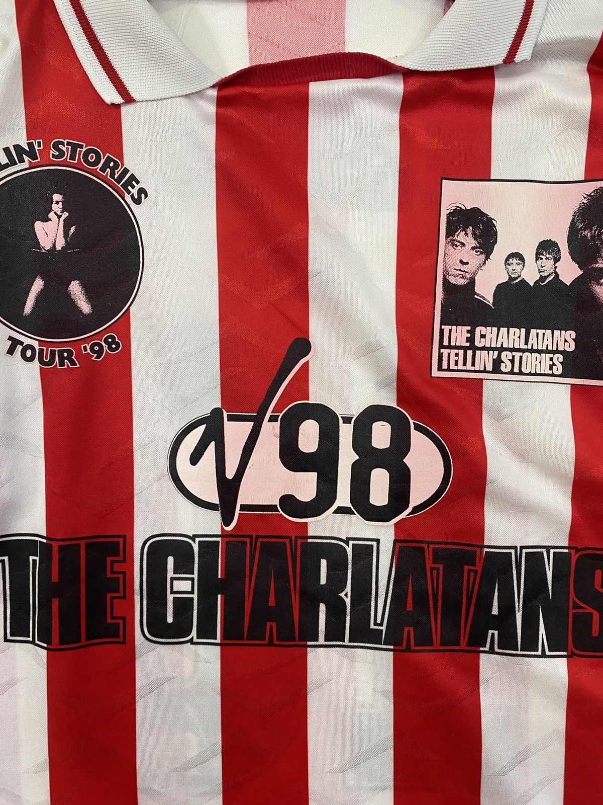 Band Tees 💥VINTAGE 90s THE CHARLATANS Britpop band jersey V98 shirt Size US L / EU 52-54 / 3 - 3 Thumbnail