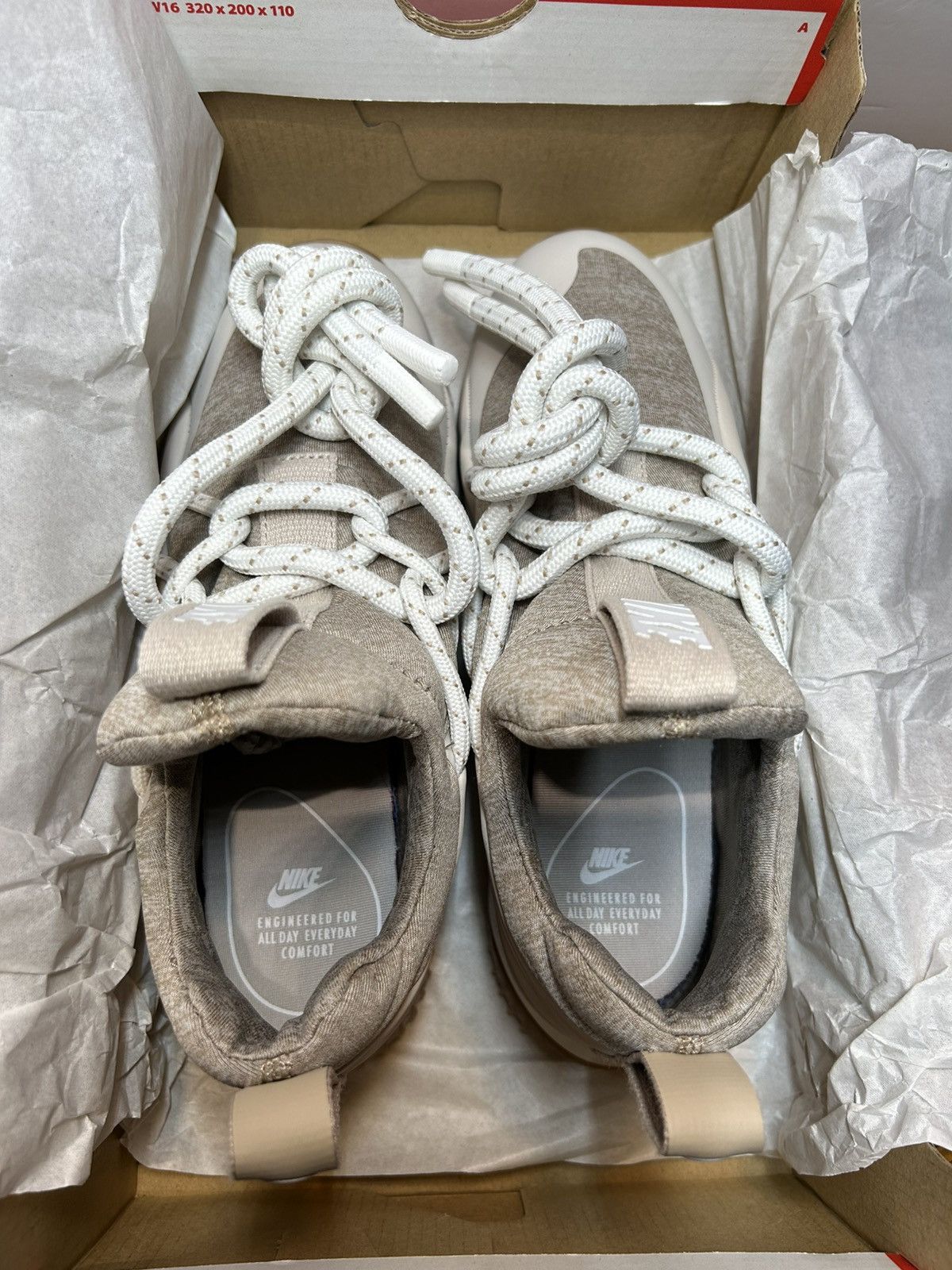 Nike Size 7- Nike City Loop Running Shoes Desert Sand White-Gum Size US 7 / IT 37 - 3 Thumbnail