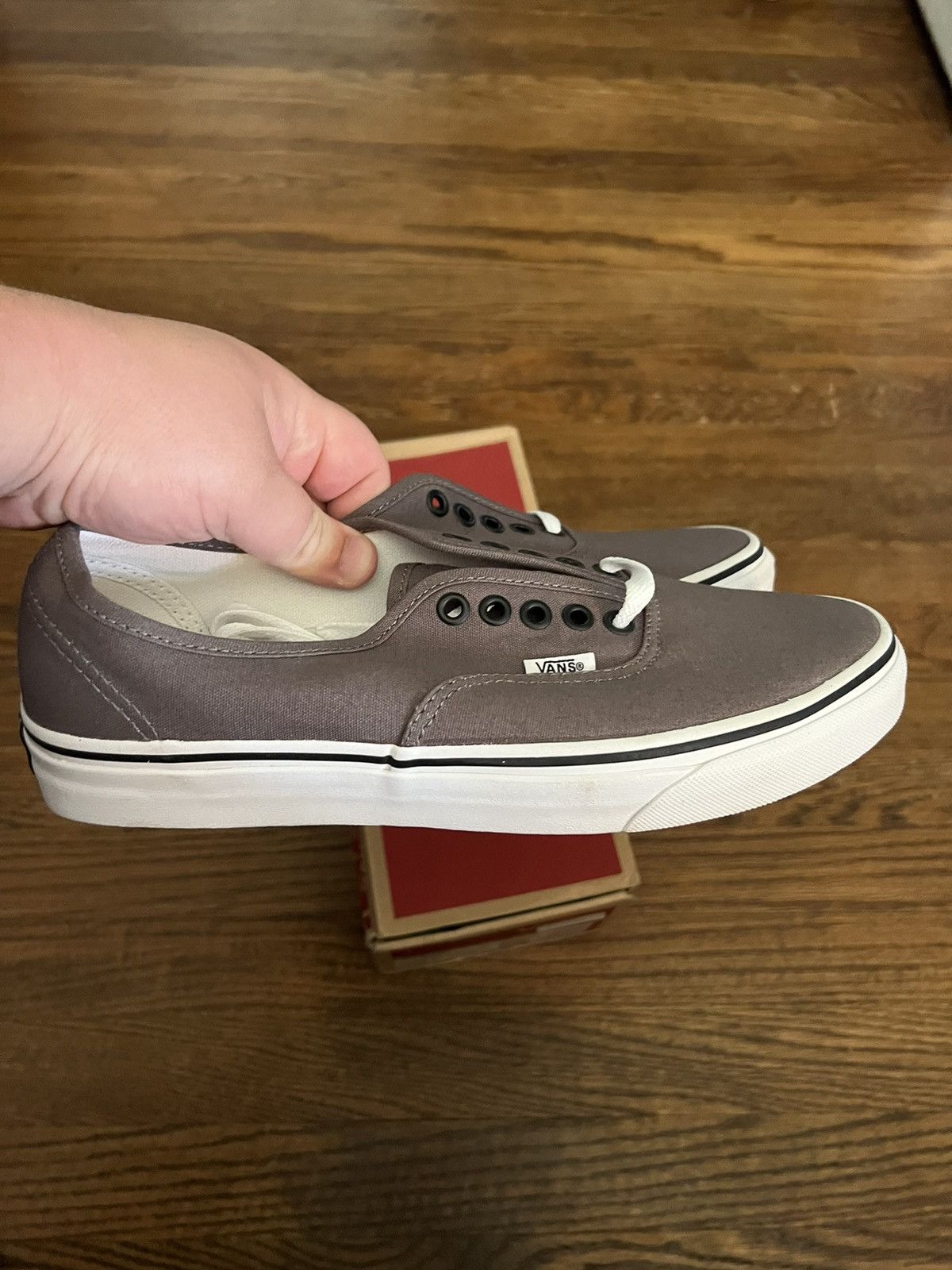 Vans VANS Authentic Grey White Canvas Skate Sneaker Mens 8.5 Size US 8.5 / EU 41-42 - 3 Thumbnail