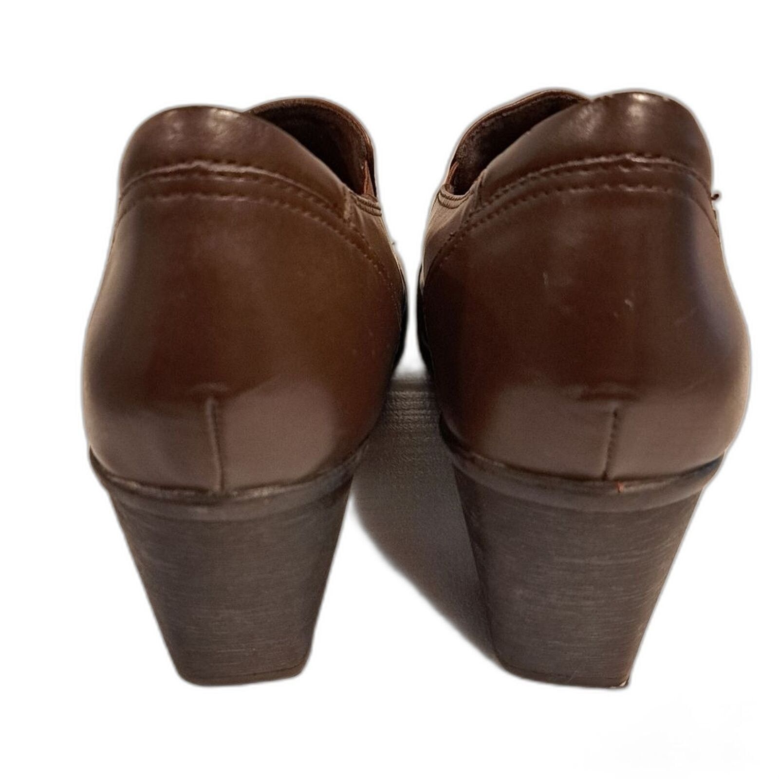 Other Earth Origins Marla 3 leather slip-on loafer heels shoe 10 M Size US 10 / IT 40 - 7 Thumbnail