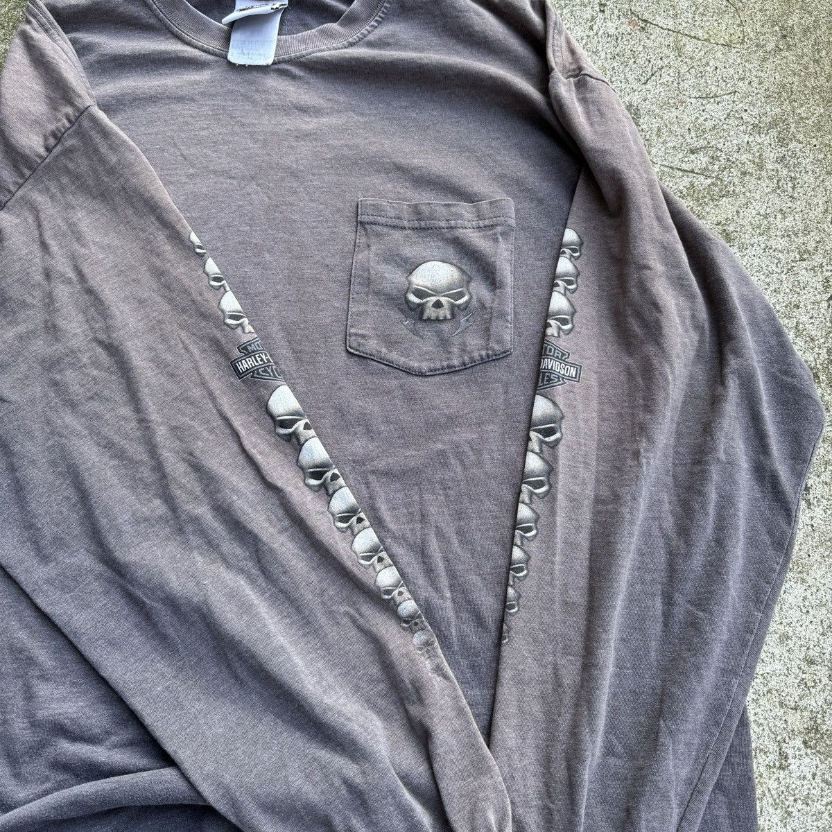 Harley Davidson Thrashed Faded Distressed Harley Shirt ERD Grunge WCC Chrome Size US XL / EU 56 / 4 - 5 Thumbnail