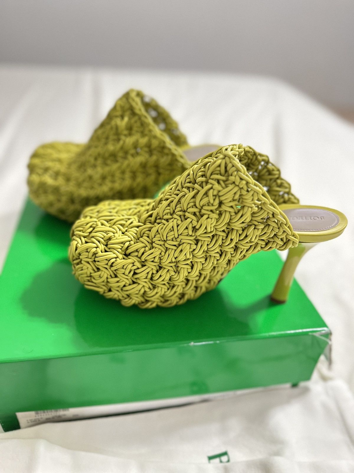 Bottega Veneta Bottega Veneta Mules in shiny crochet Nappa leather/5.5 Size US 5.5 / IT 35.5 - 1 Thumbnail