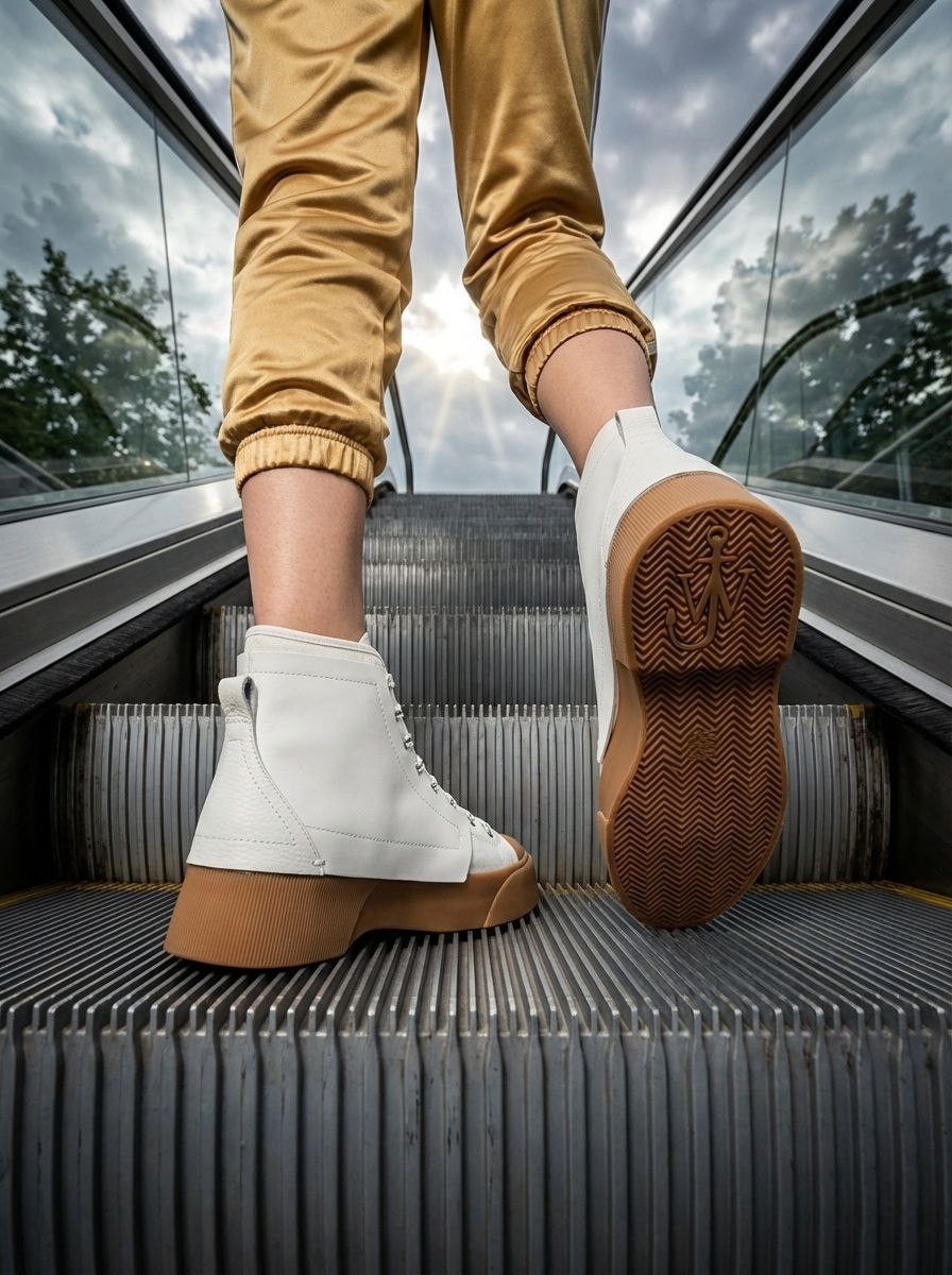 JW Anderson Chunky High-Top Sneakers – White / Gum Sole RRP $450 Size US 9 / IT 39 - 14 Thumbnail