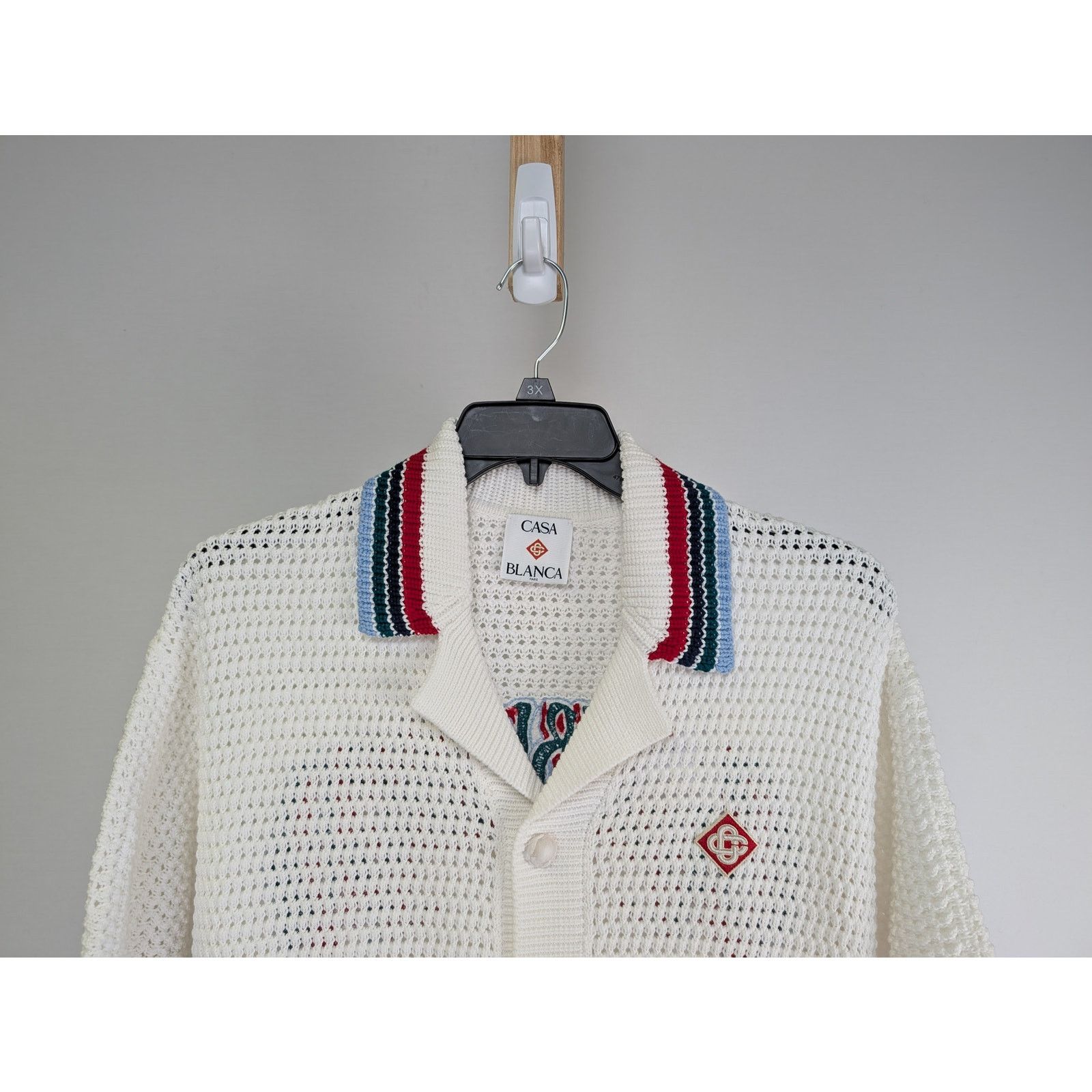 Casablanca o1rshd1 Sporty Faux Crochet Shirt in White Size US M / EU 48-50 / 2 - 3 Thumbnail