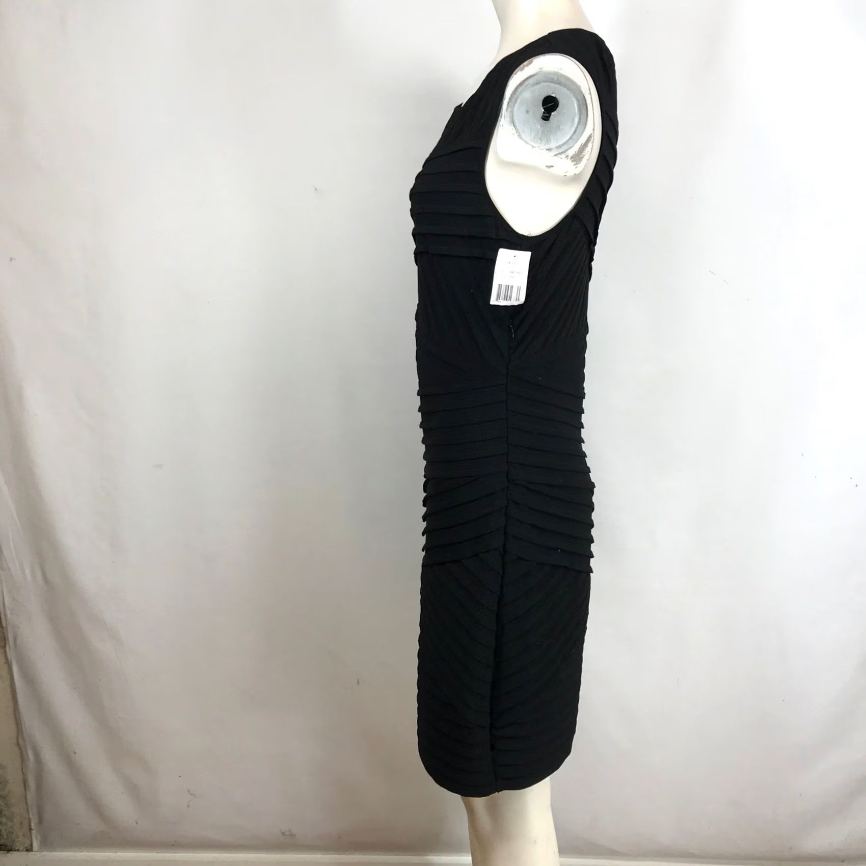 Calvin Klein Calvin Klein Black Tiered Bandage Sleeveless Sheath Dress AMLFW42I NWT Size M / US 6-8 / IT 42-44 - 6 Thumbnail