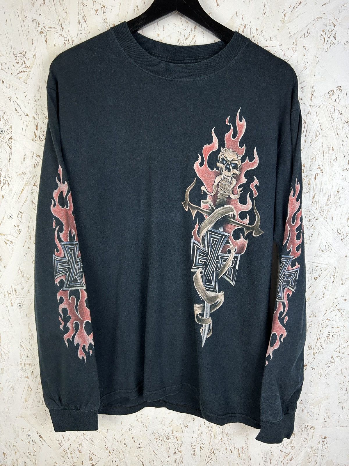 Band Tees 00s Vintage Easyriders Harley Biker Flame Long Sleeve L Size US M / EU 48-50 / 2 - 1 Thumbnail