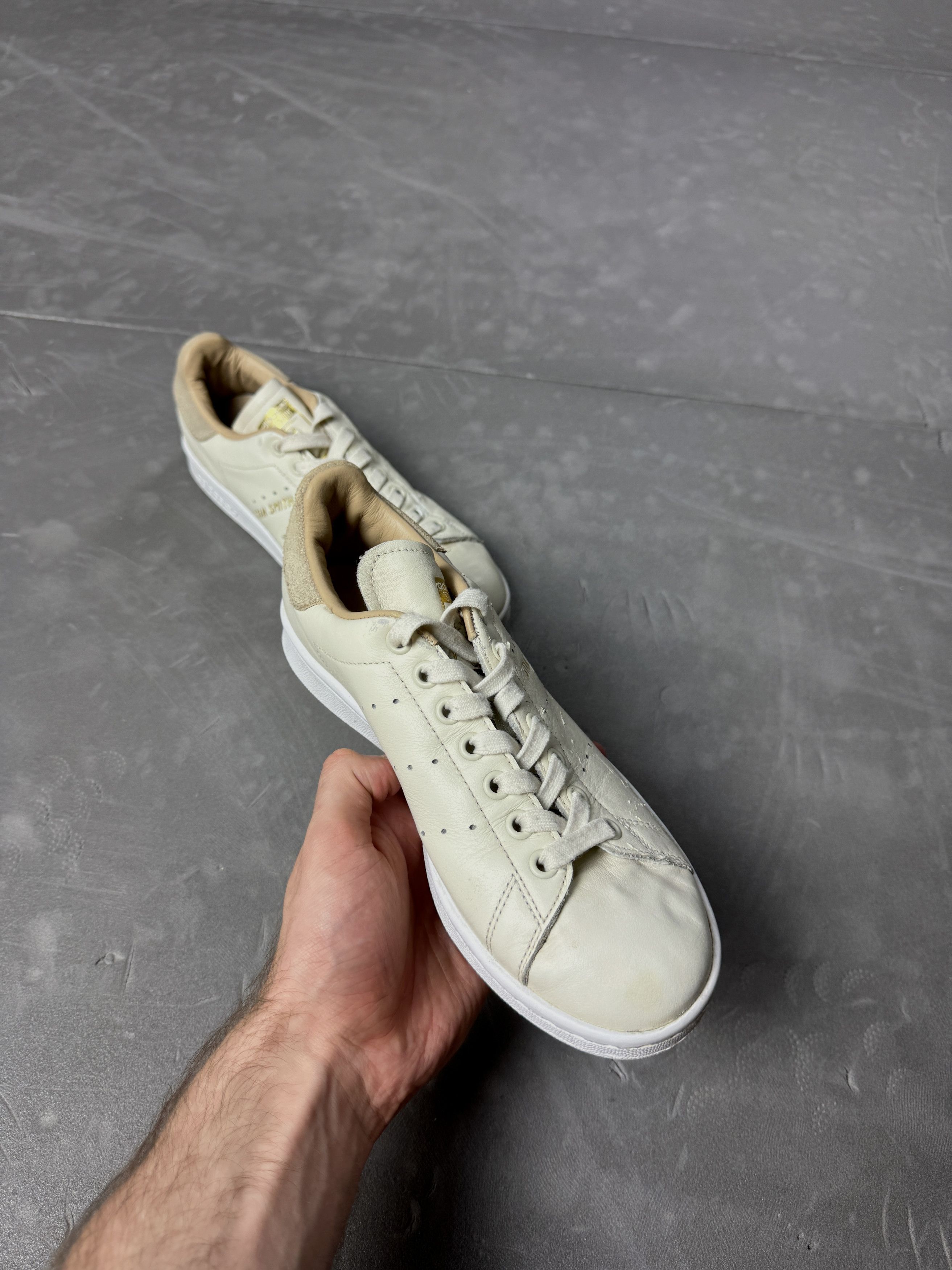 Adidas × Vintage Adidas Stan Smith beige leather sneakers shoes retro y2k Size US 5.5 / EU 38 - 6 Thumbnail