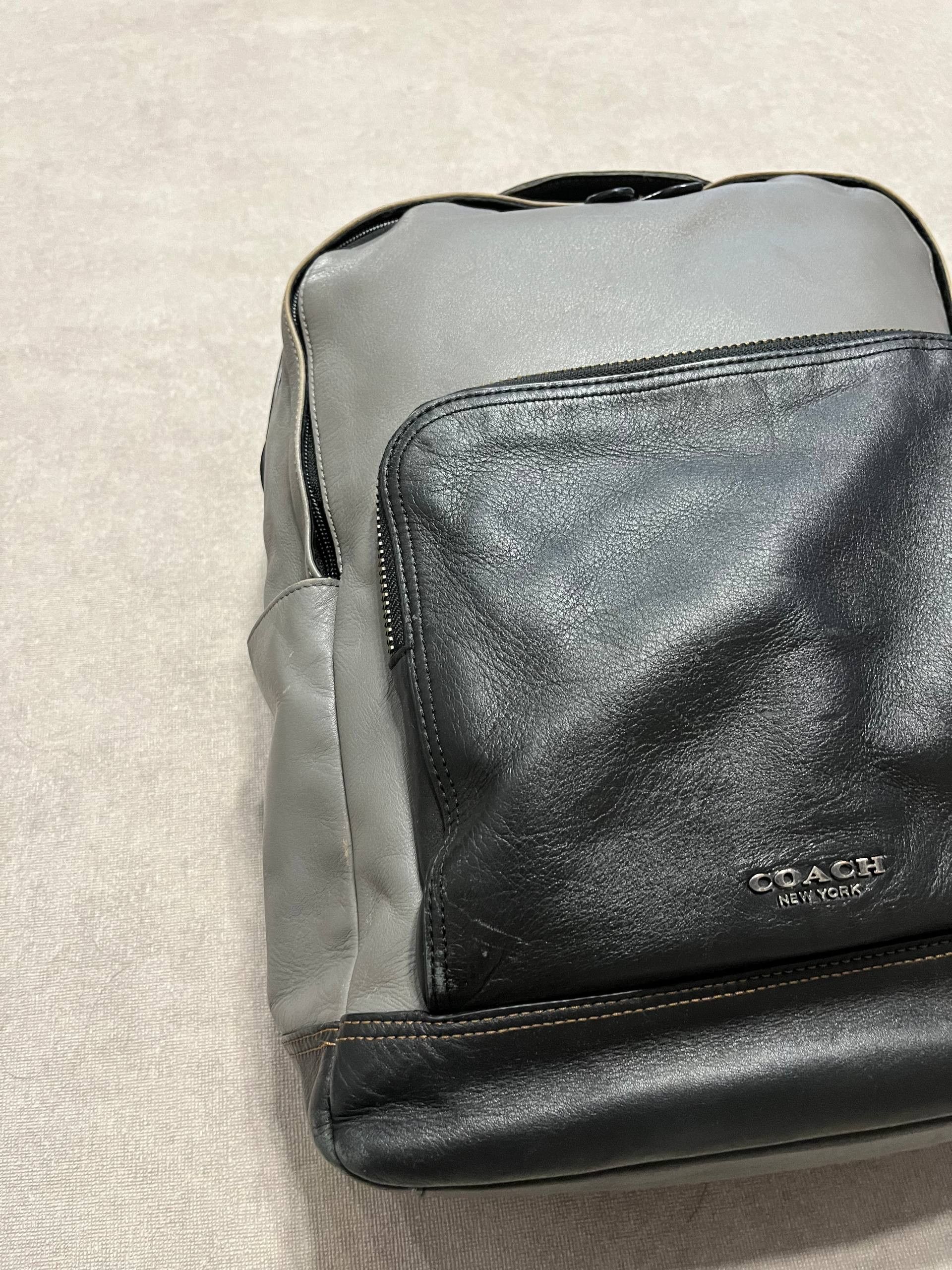 Coach Rare Coach Leather Back Pack Bag Mens Black Vintage Luxury Size ONE SIZE - 3 Thumbnail