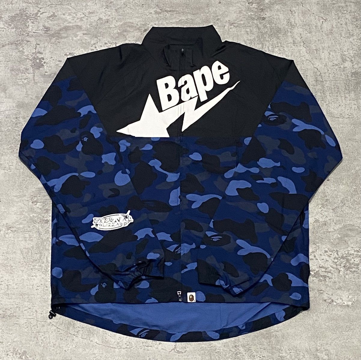 Bape Bapesta Blue Camo Cycle Jacket Size US XXL / EU 58 / 5 - 1 Thumbnail